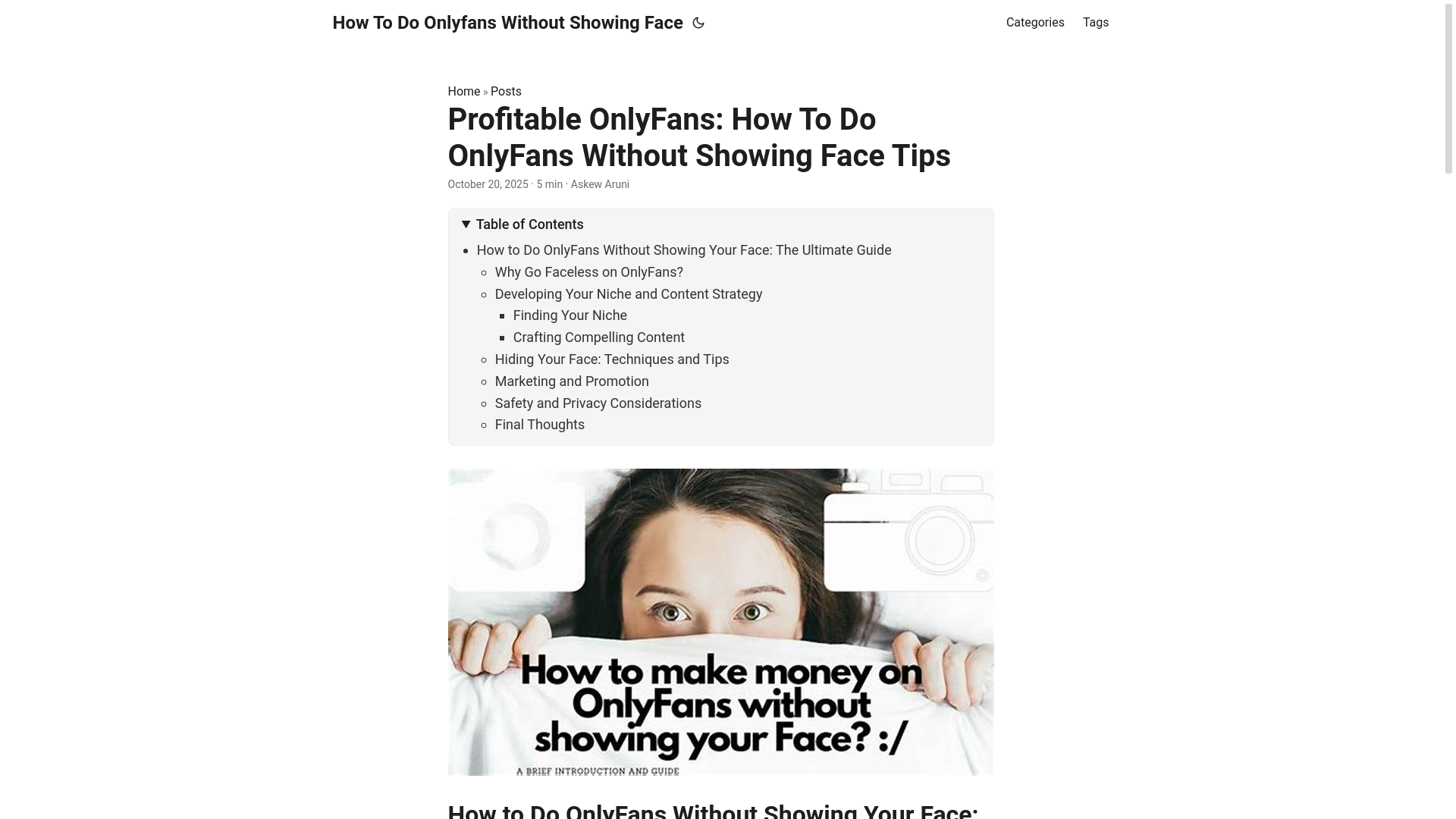 website screenshot of https://how-to-do-onlyfans-without-showing-face.pages.dev/