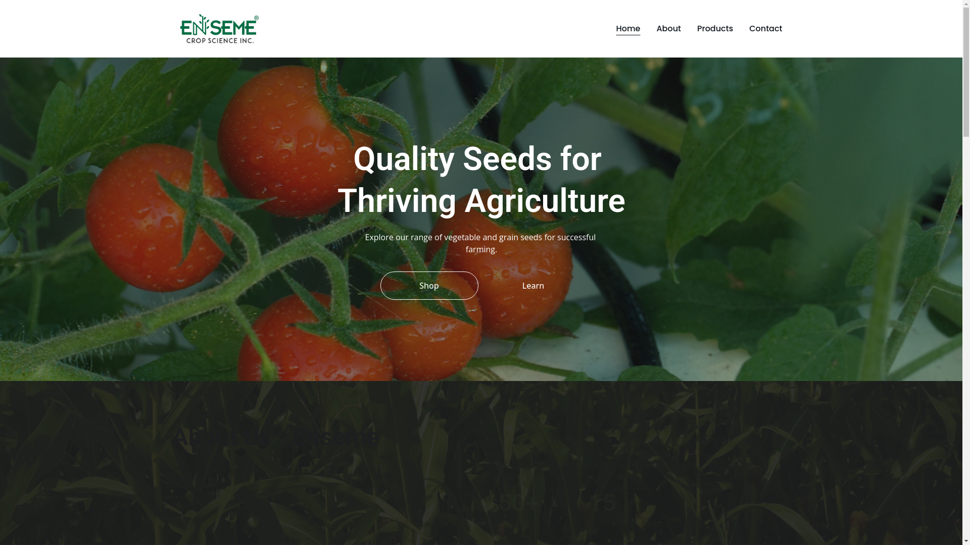 website screenshot of https://ensemecrop.com/