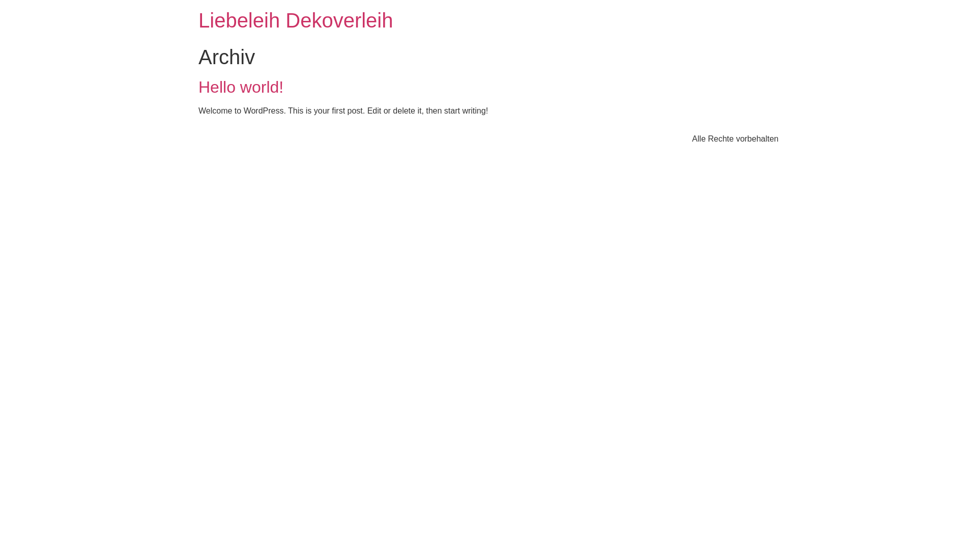 website screenshot of https://liebeleih-deko.de/