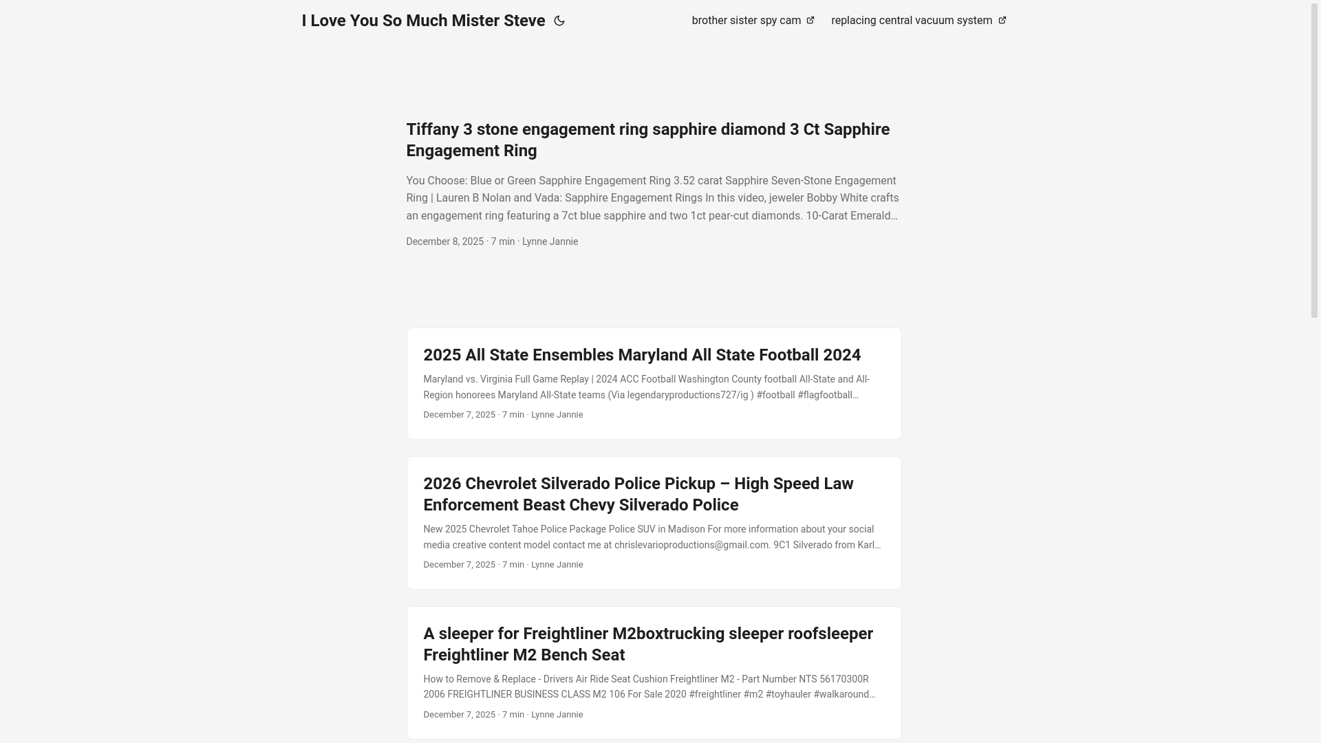 website screenshot of https://iloveyousomuchmistersteve.pages.dev/