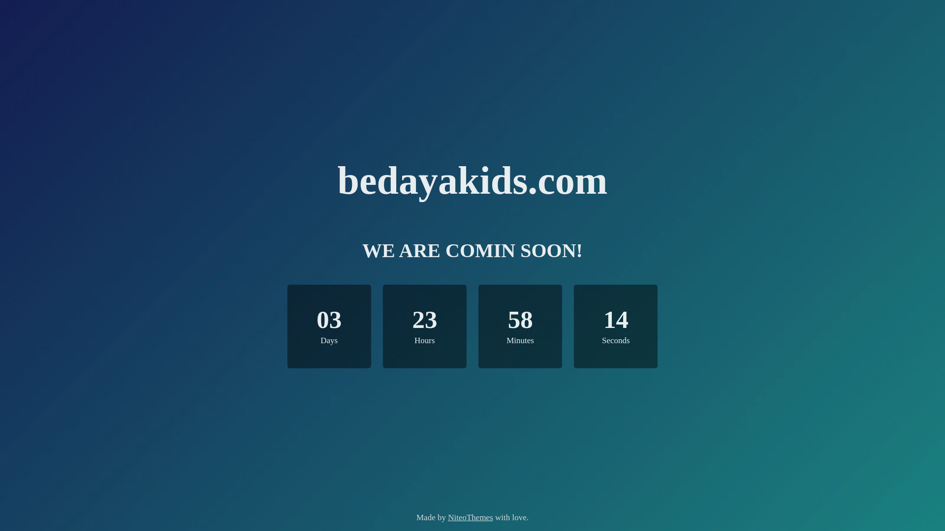 website screenshot of https://bedayakids.com/