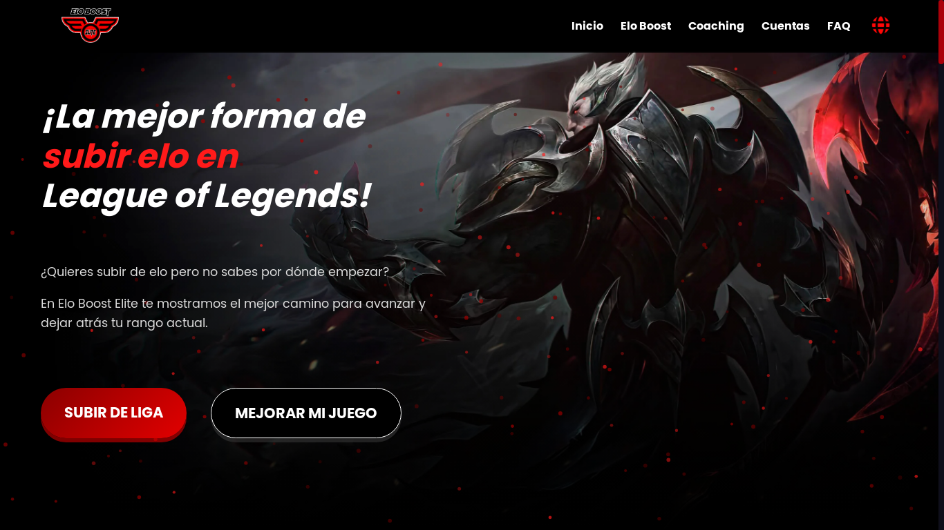 website screenshot of https://eloboostelite.com/