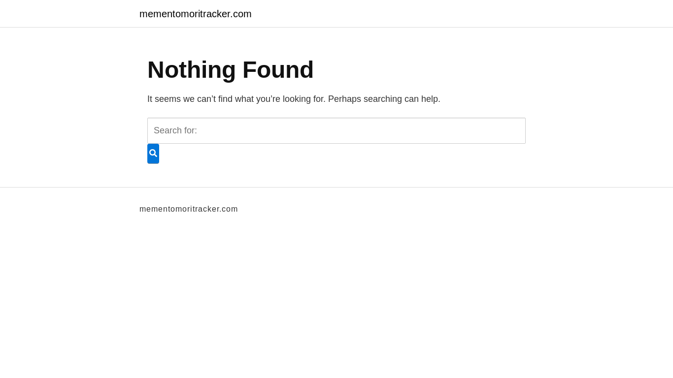 website screenshot of https://mementomoritracker.com/