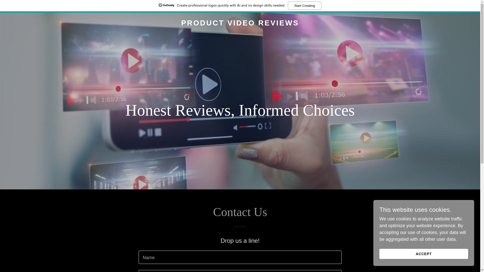 website screenshot of https://productvideoreviews.blog/