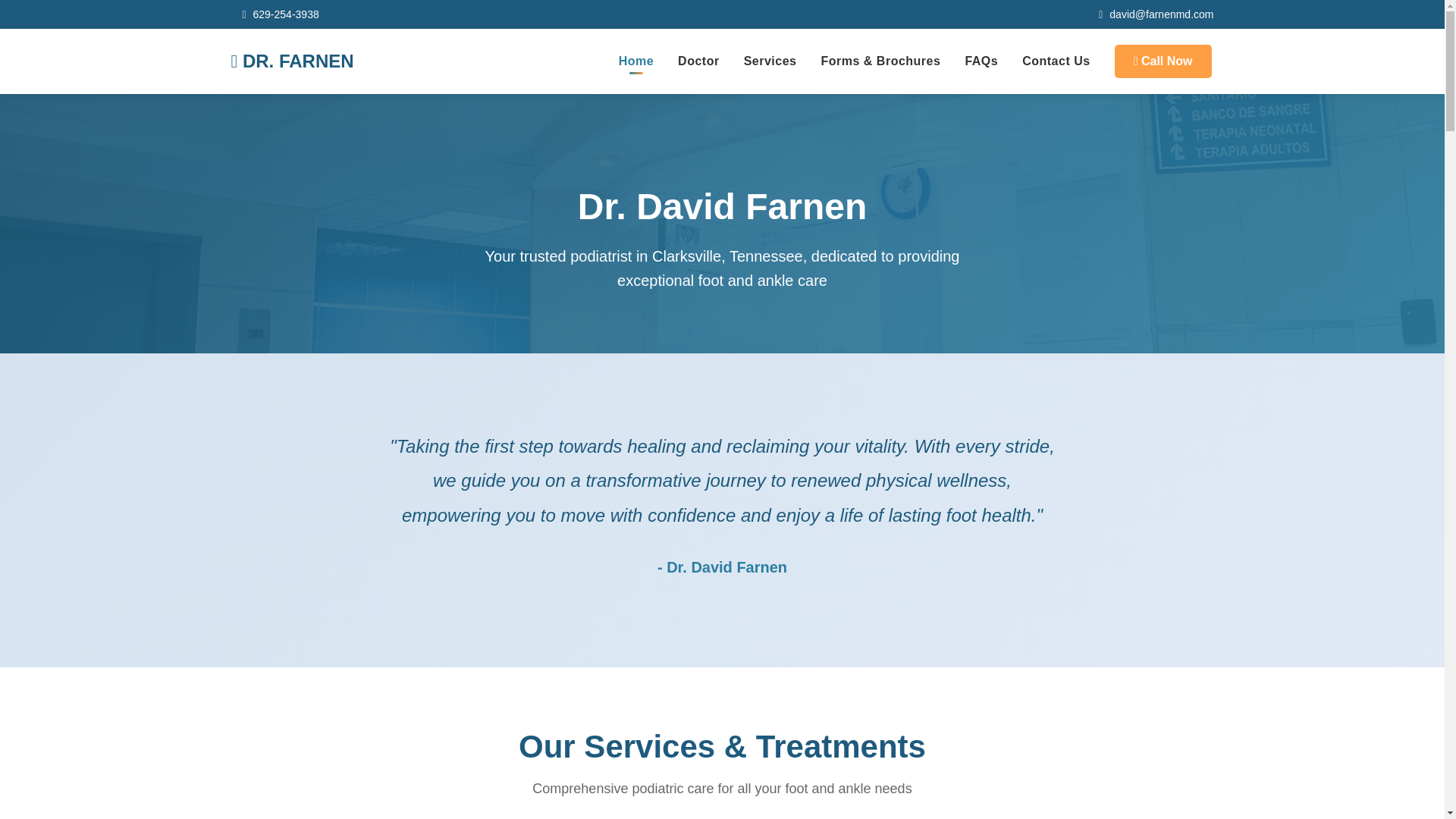 website screenshot of https://farnenmd.com/