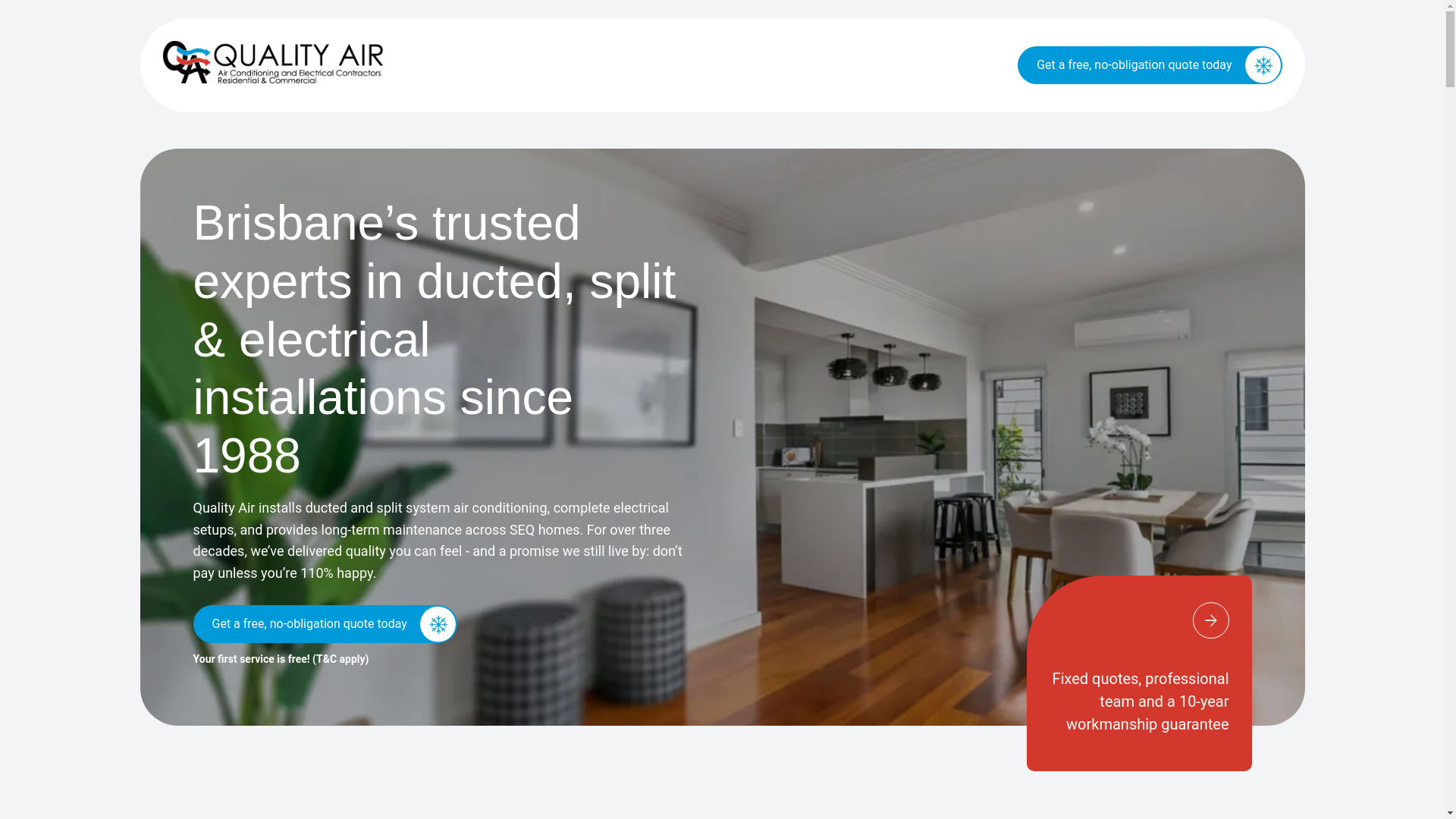 website screenshot of https://qualityair.pages.dev/