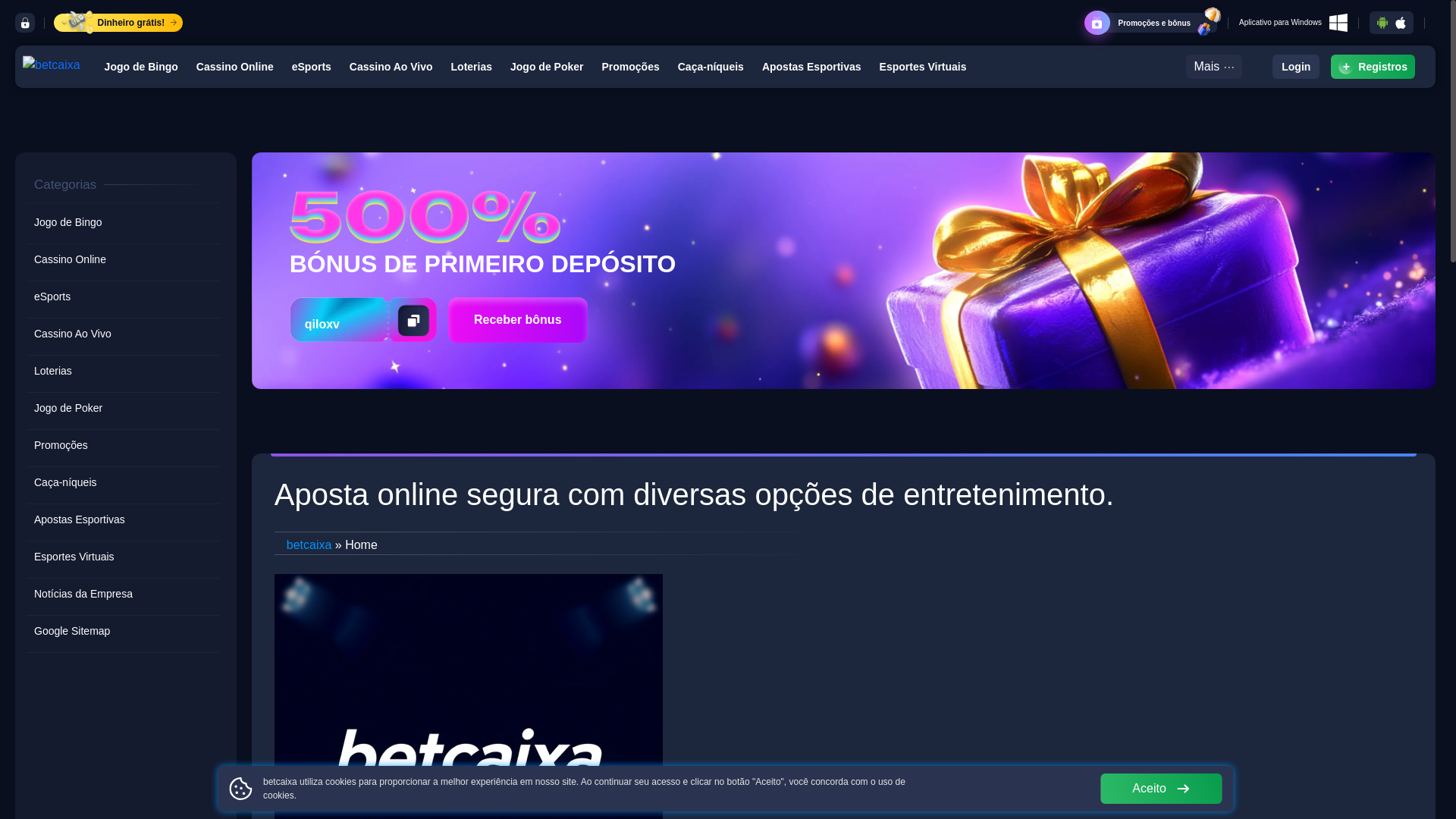 website screenshot of https://caixabetcaixa.com/