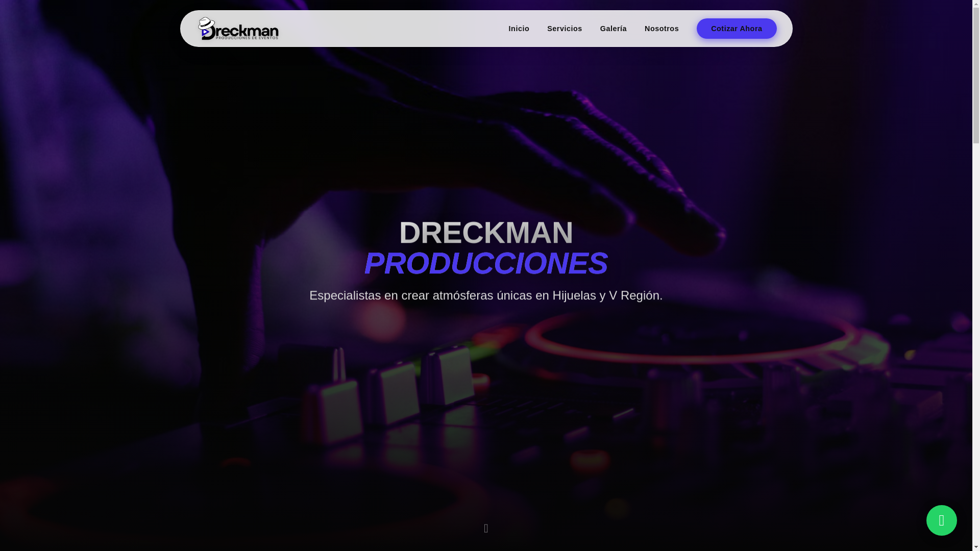 website screenshot of https://dreckman.cl/