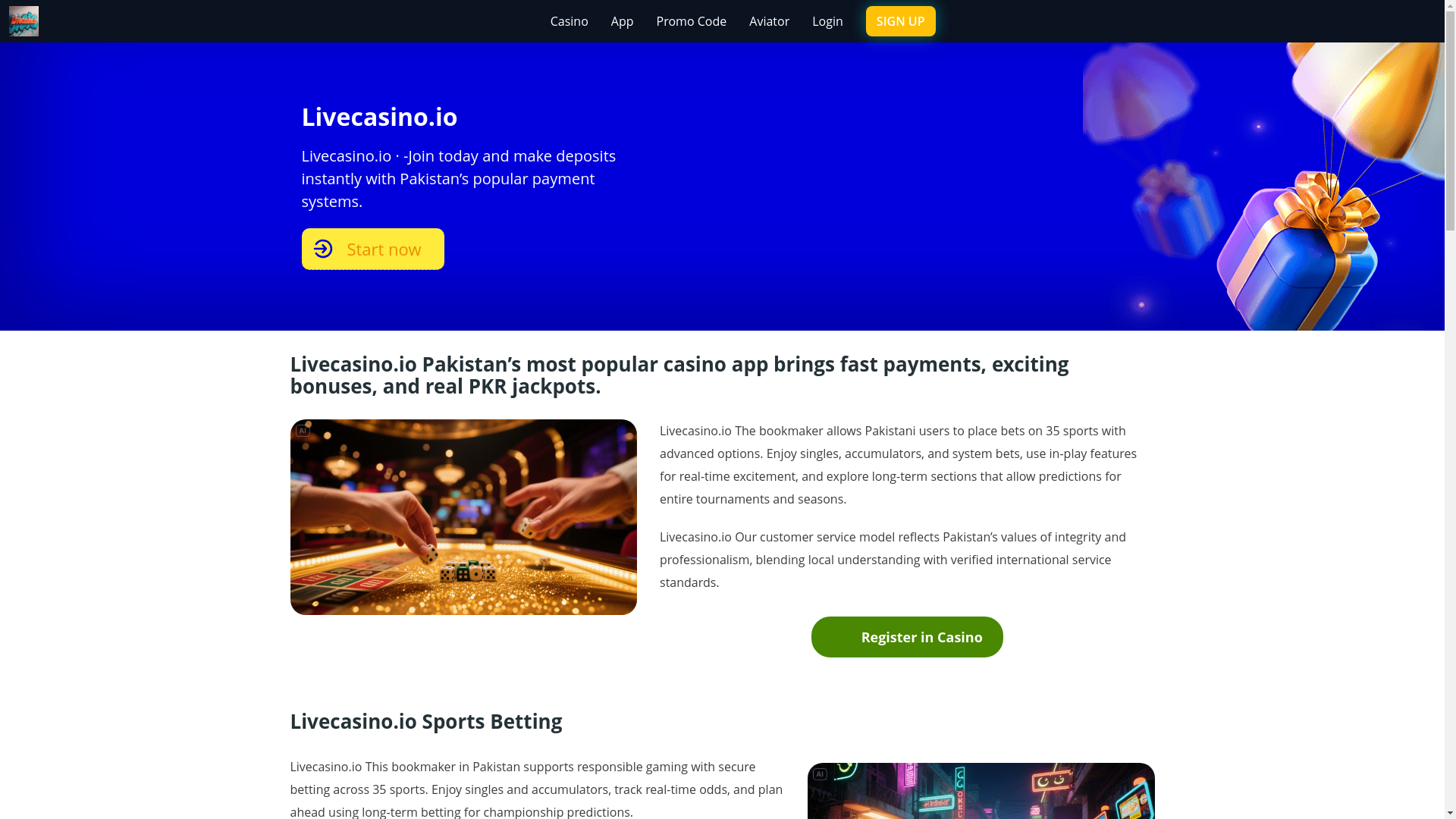 website screenshot of https://livecasinoior.com/