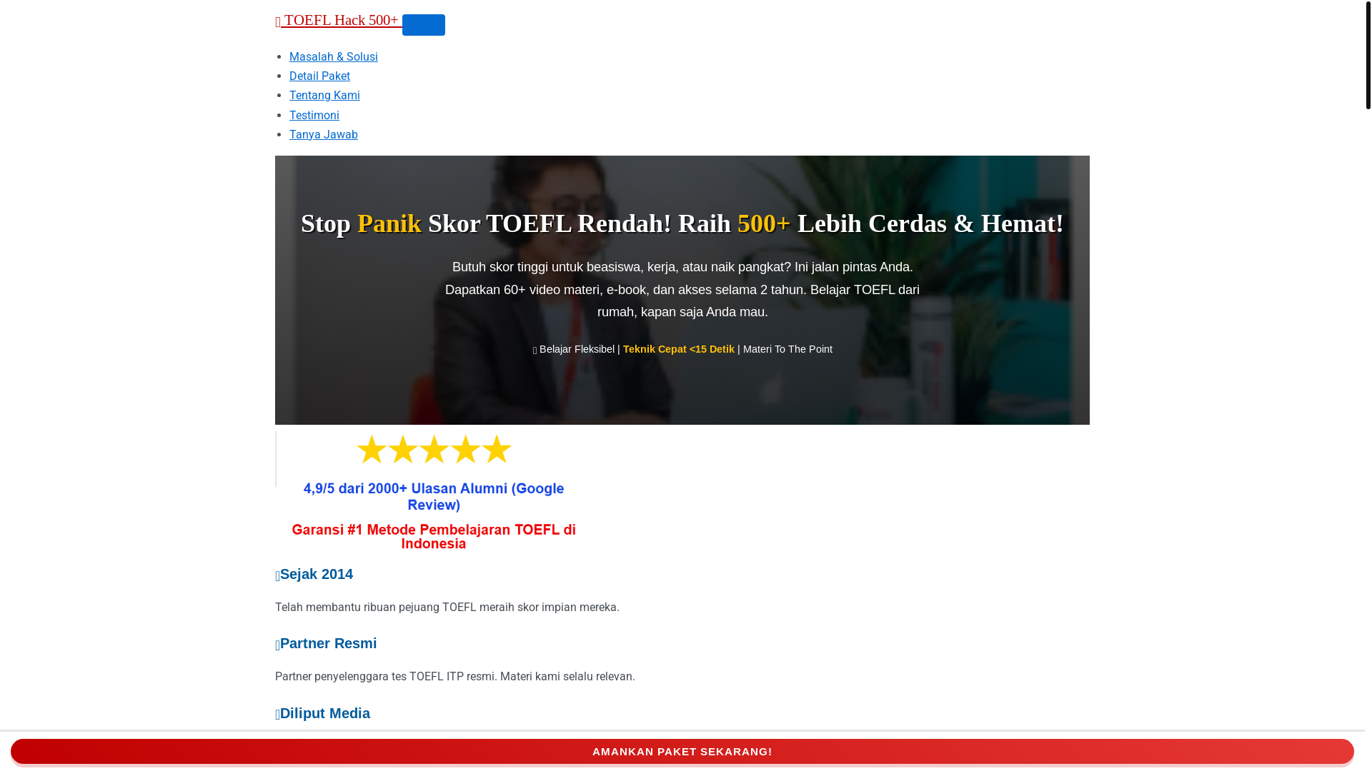 website screenshot of https://toeflhack.online/