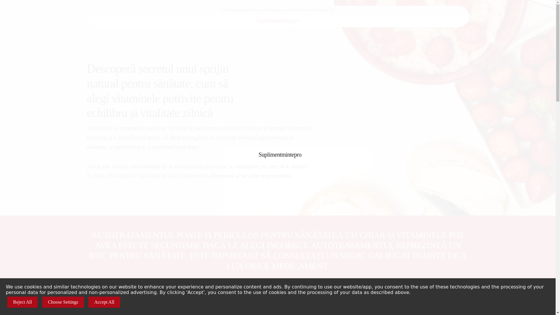 website screenshot of https://suplimentmintepro.info/