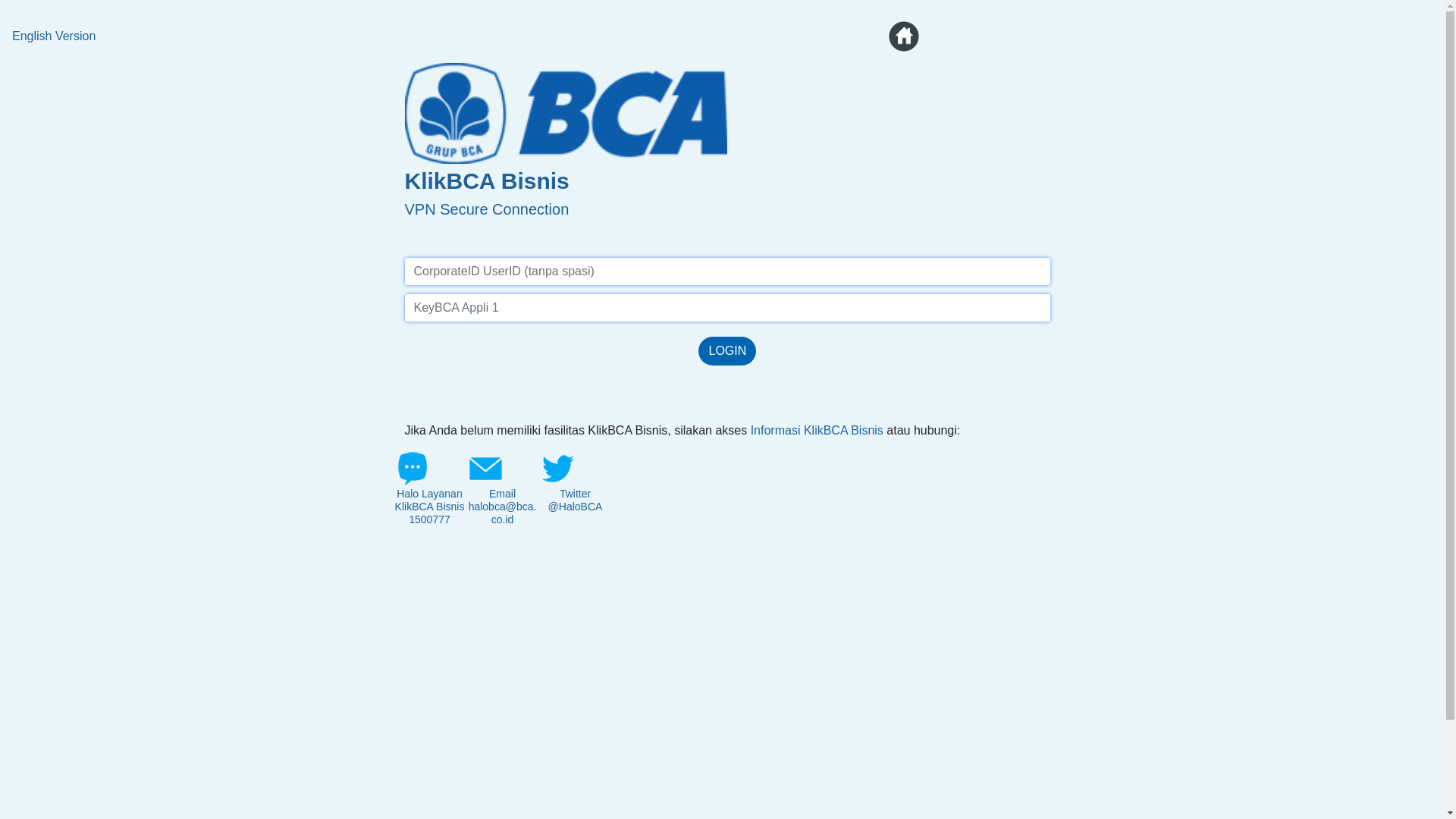 website screenshot of http://ibank-klikbca.com/