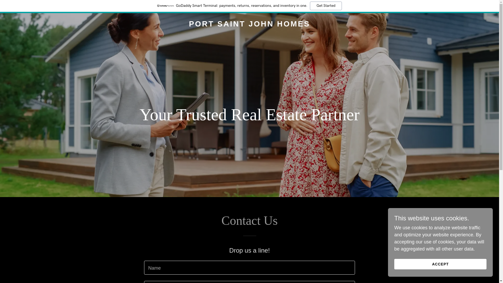 website screenshot of https://portsaintjohnhomes.com/