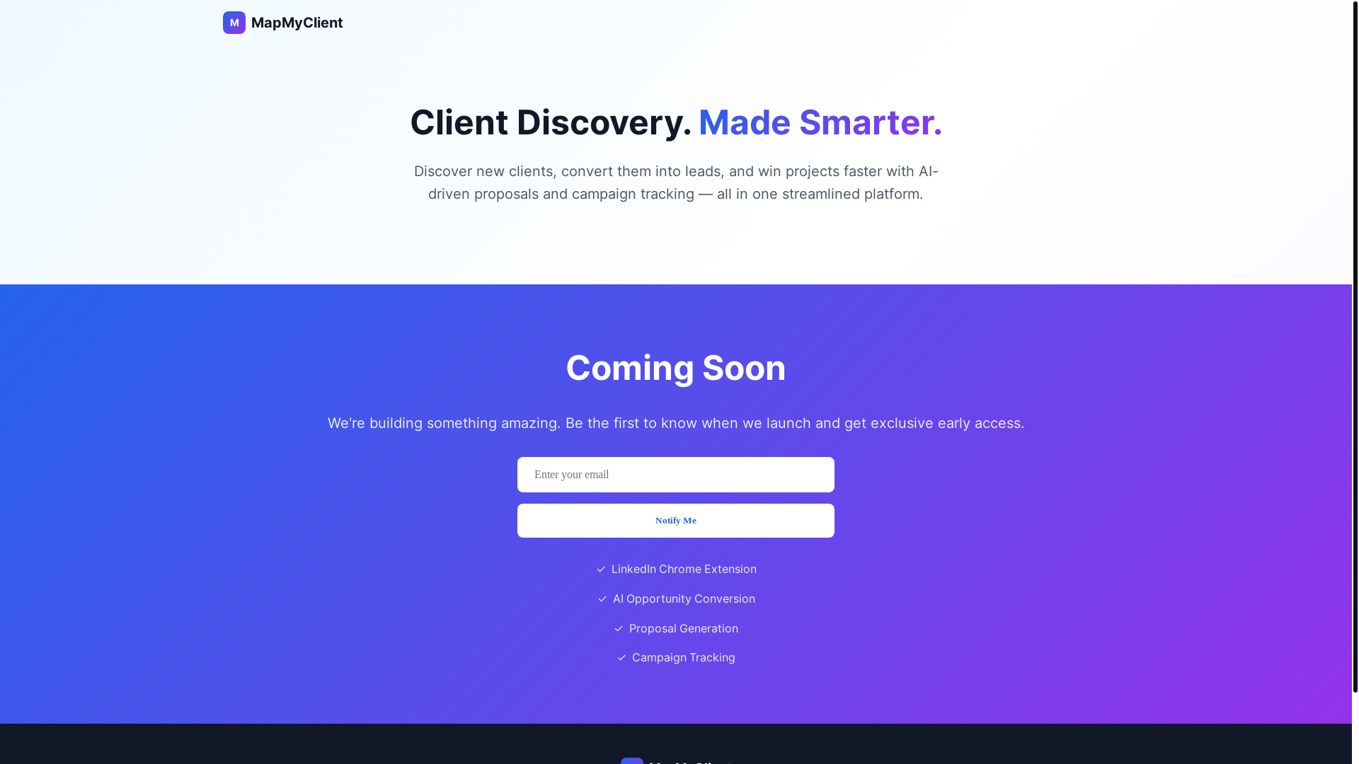 website screenshot of https://mapmyclient.pages.dev/