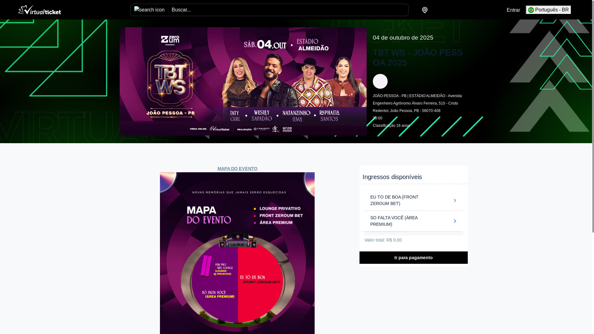 website screenshot of https://ticketvirtualpromo.com/
