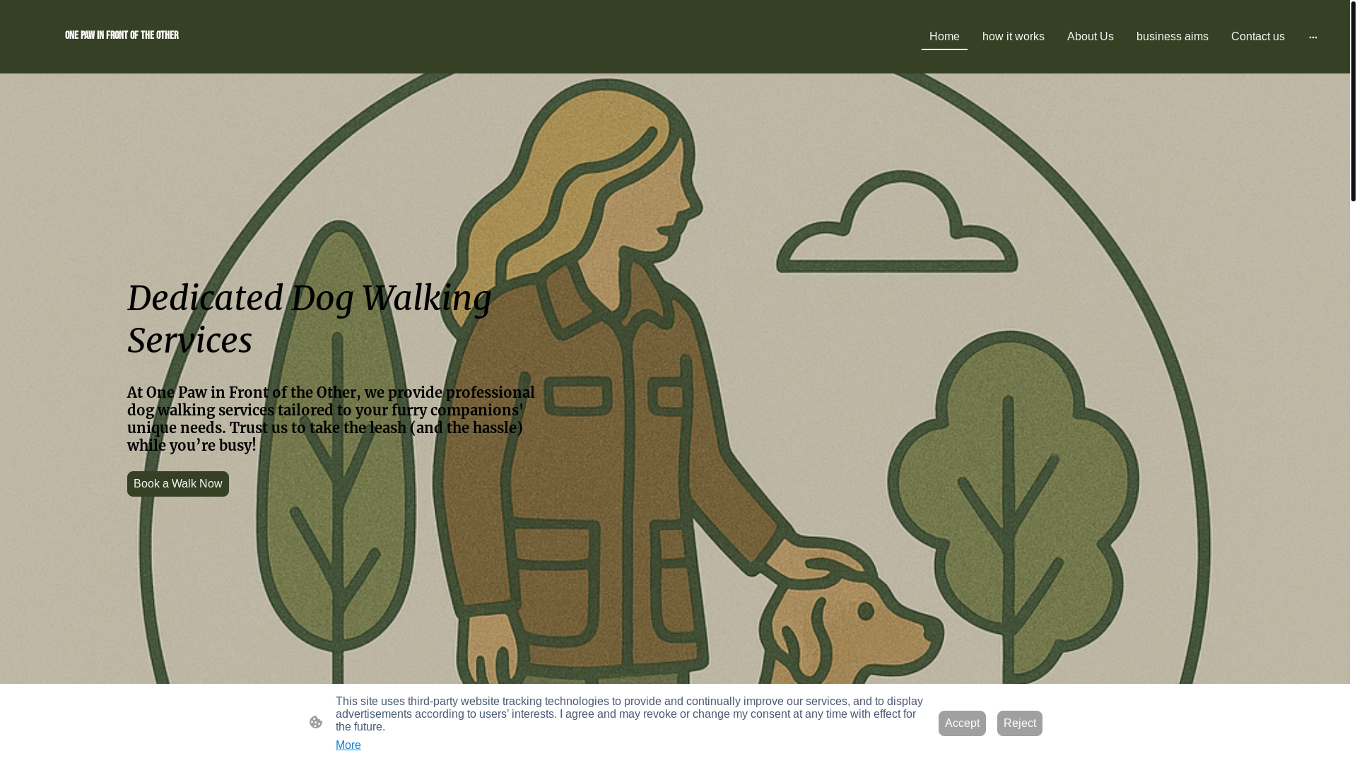 website screenshot of https://onepawinfrontoftheother.co.uk/
