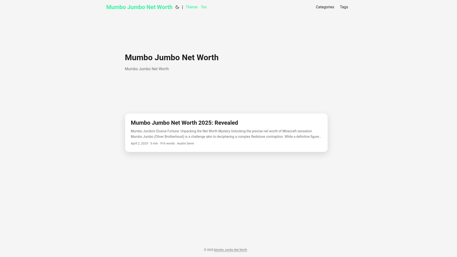 website screenshot of https://mumbo-jumbo-net-worth.pages.dev/