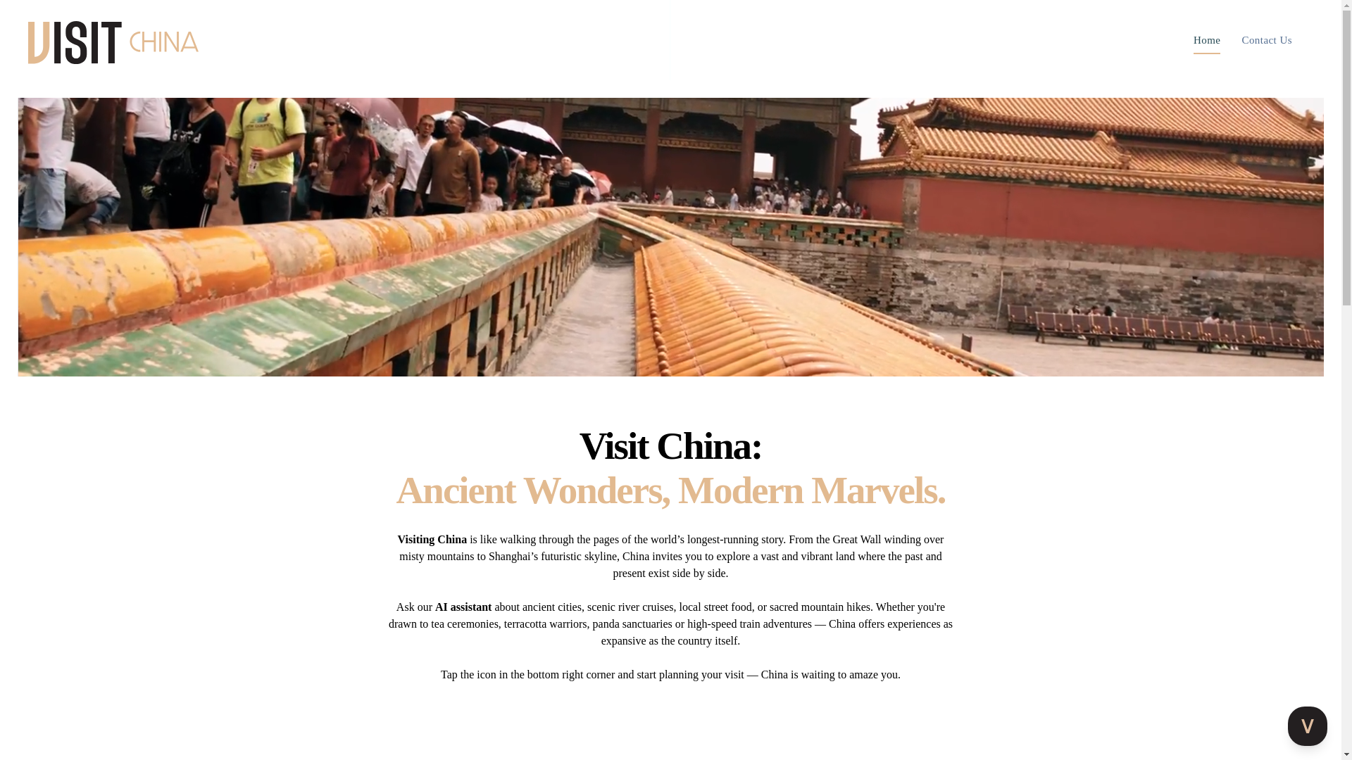 website screenshot of https://visit-china.ai/