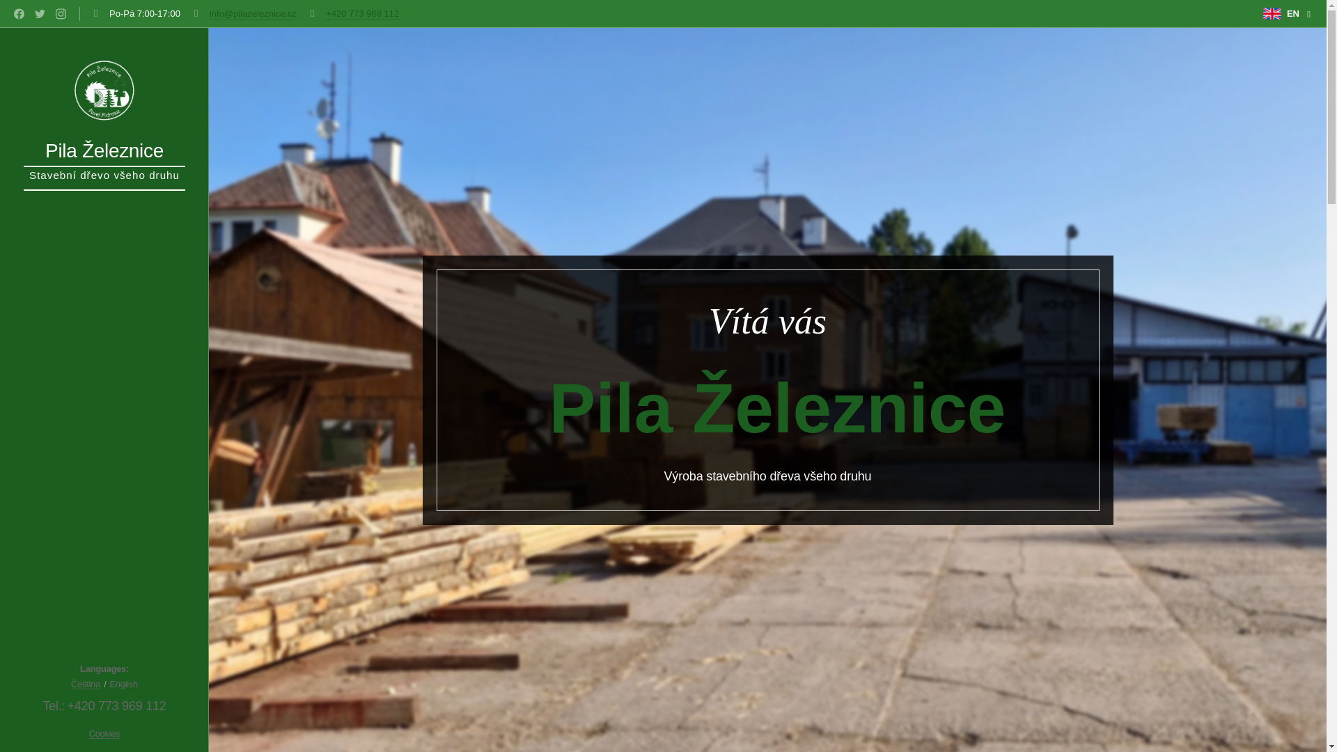website screenshot of https://pilazeleznice.cz/