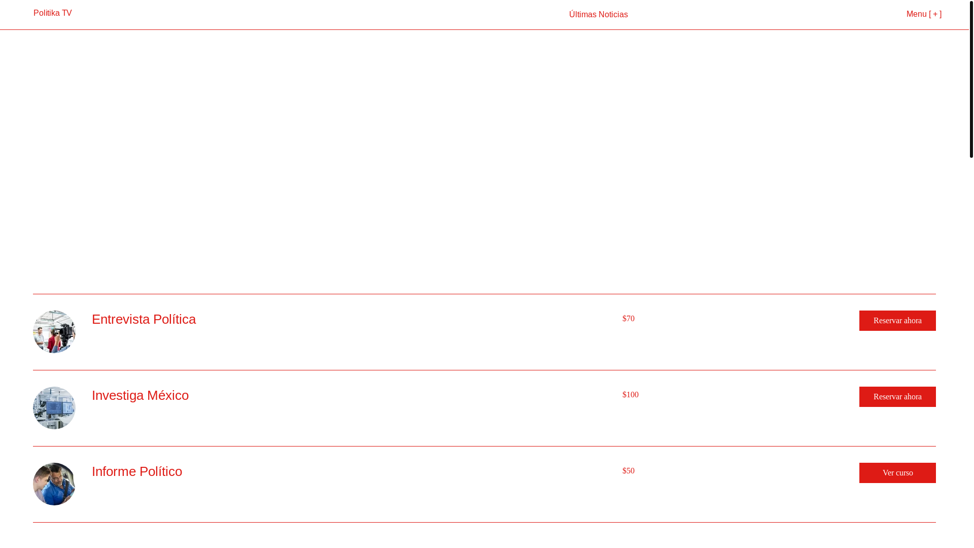 website screenshot of https://politikatv.net/
