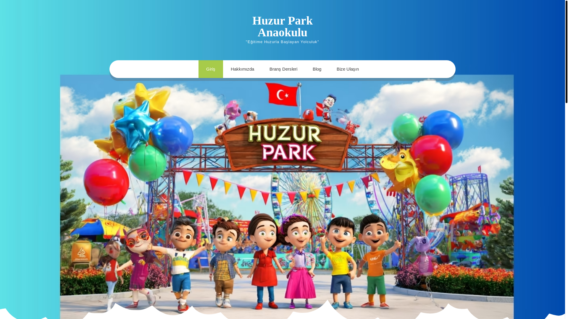 website screenshot of https://www.huzurparkanaokulu.com