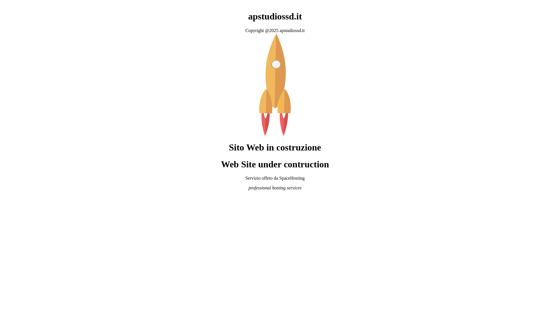 website screenshot of https://apstudiossd.it/