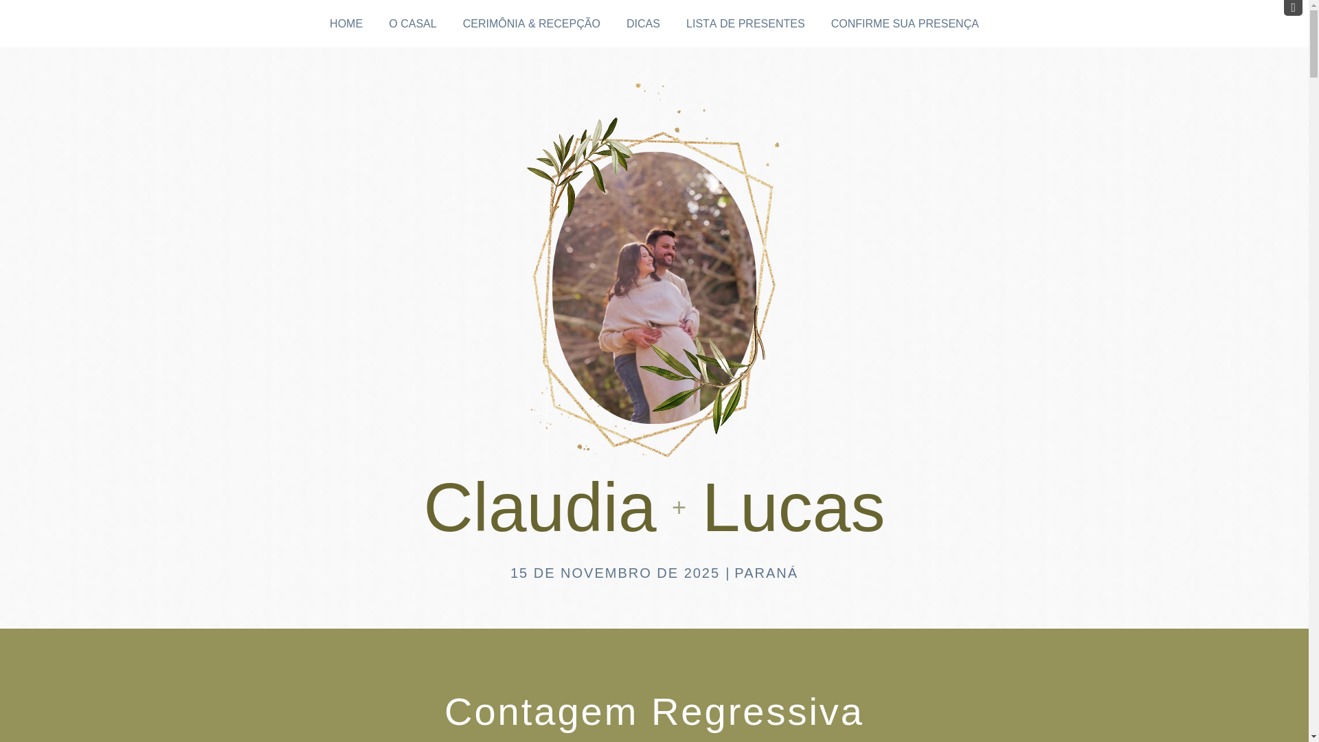 website screenshot of https://claudiaelucas15112025.com.br/