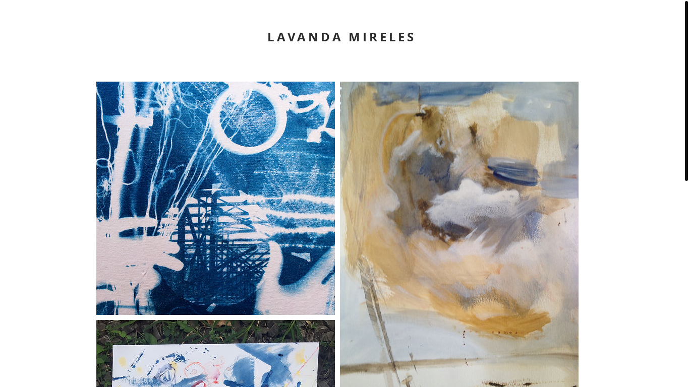 website screenshot of https://mireles.art/