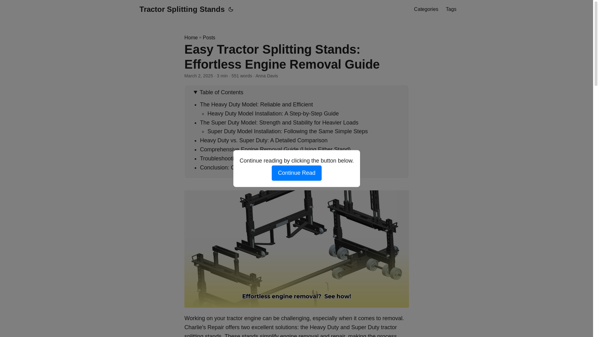 website screenshot of https://tractor-splitting-stands.pages.dev/