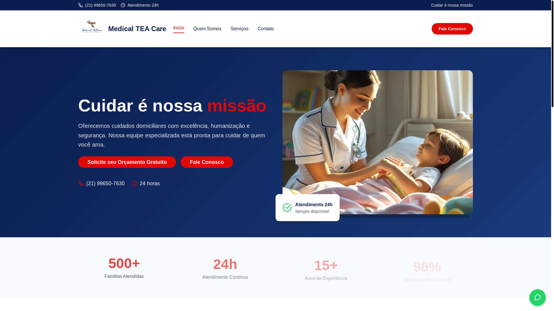 website screenshot of https://medicalteacare.com.br/