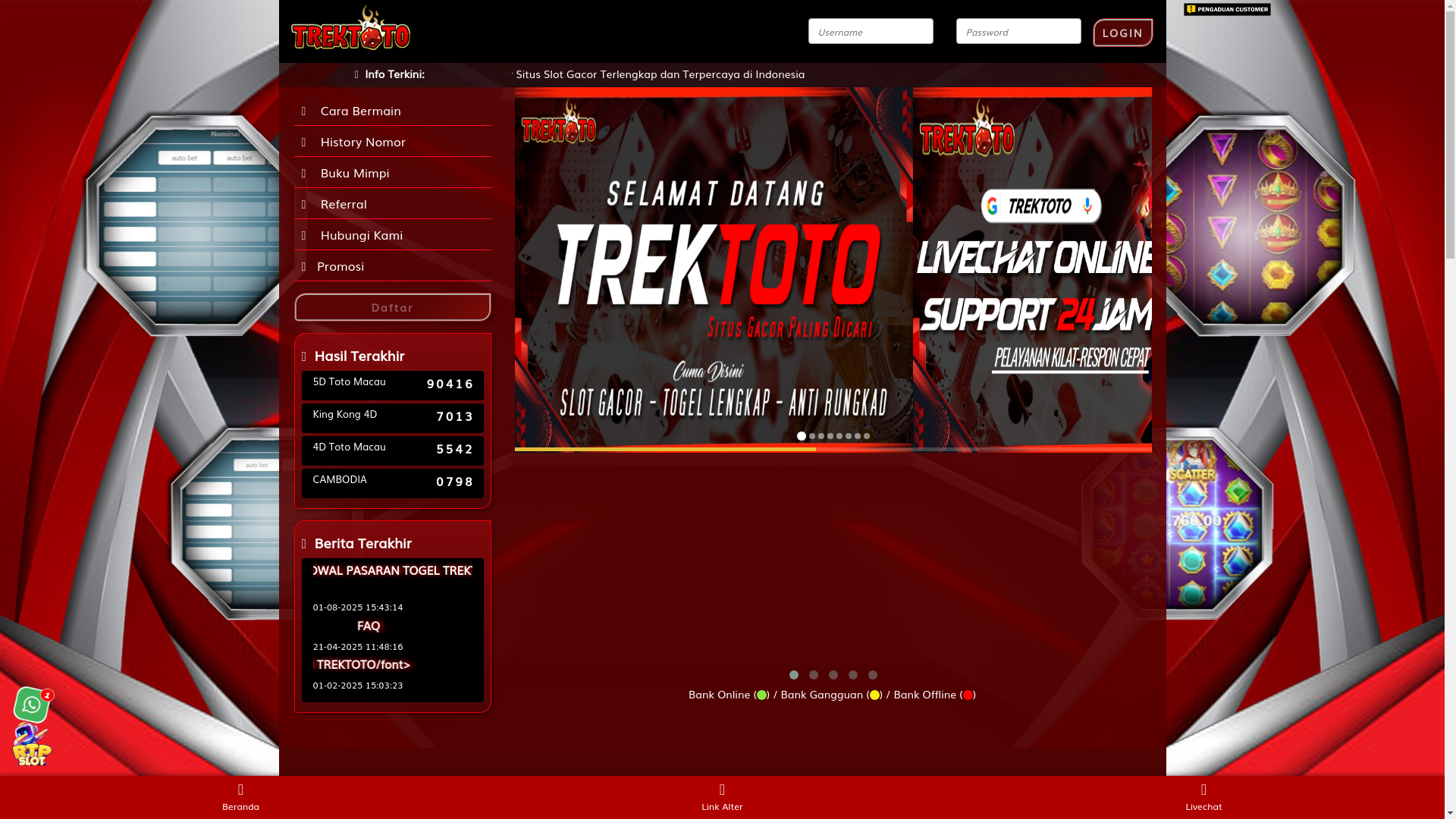 website screenshot of https://trekplay17.site/