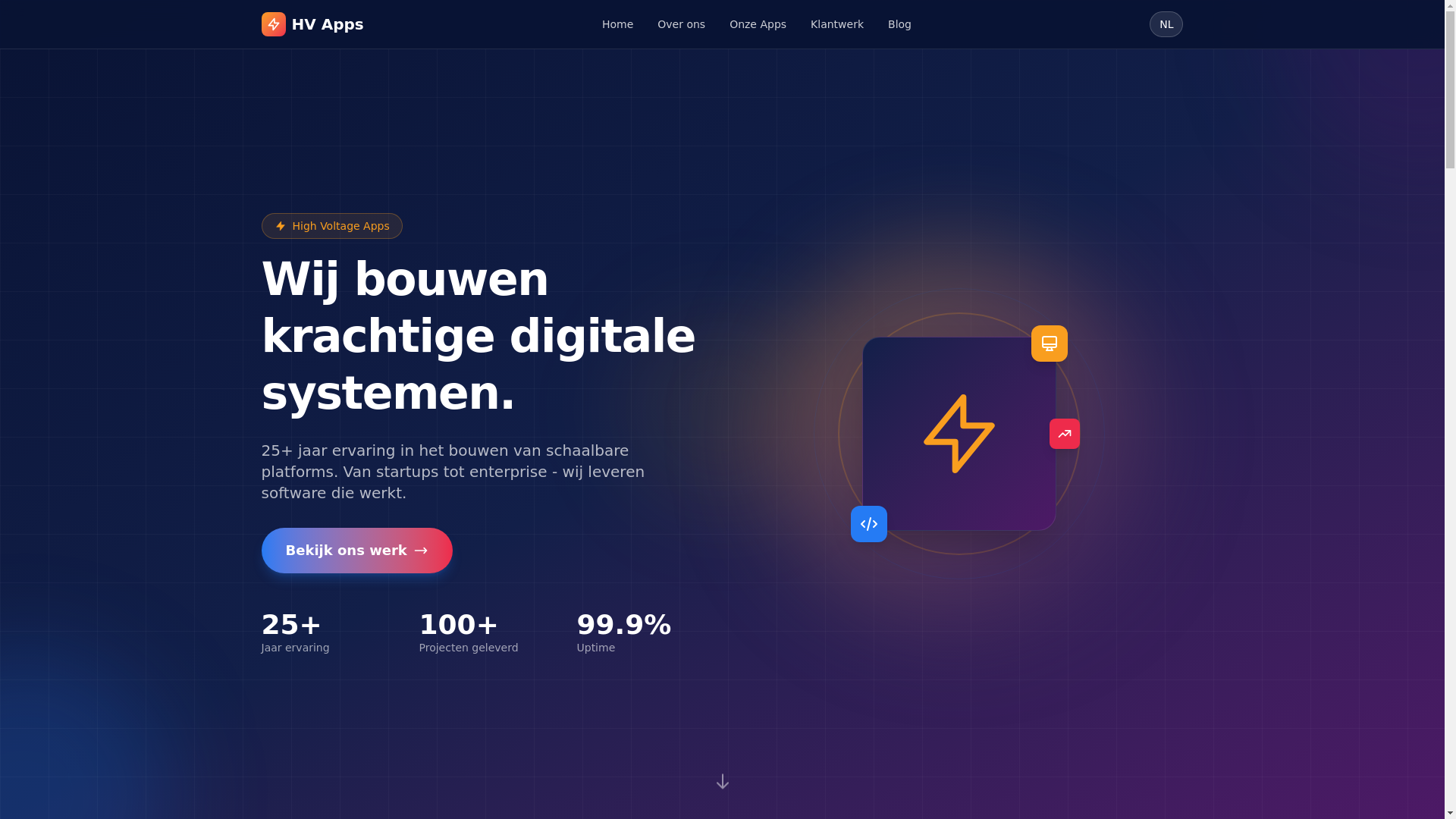 website screenshot of https://hvapps.app/