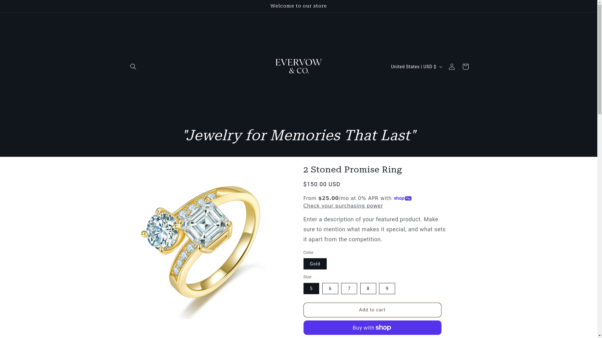 website screenshot of https://evervowco.com/