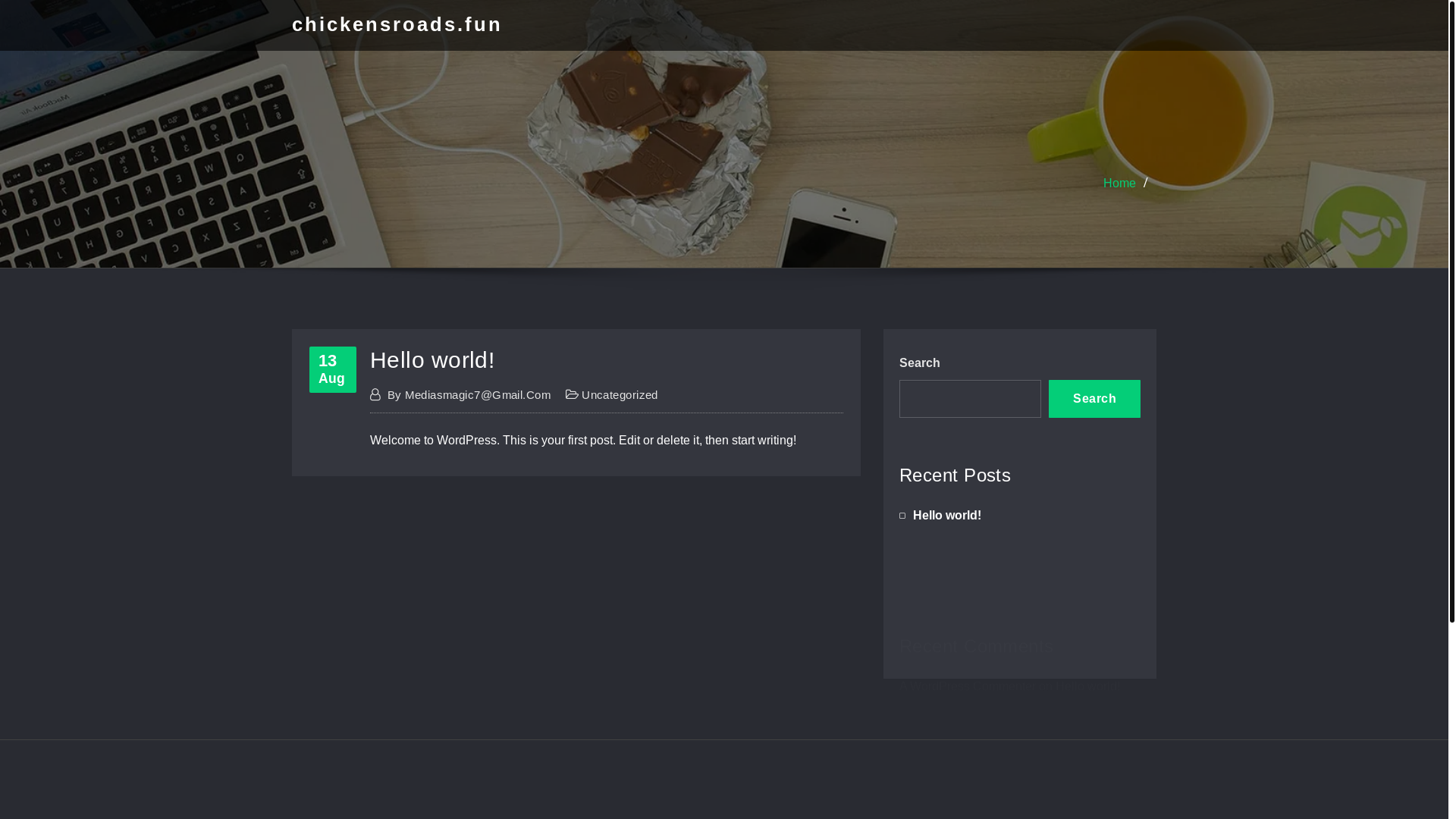 website screenshot of https://chickensroads.fun/