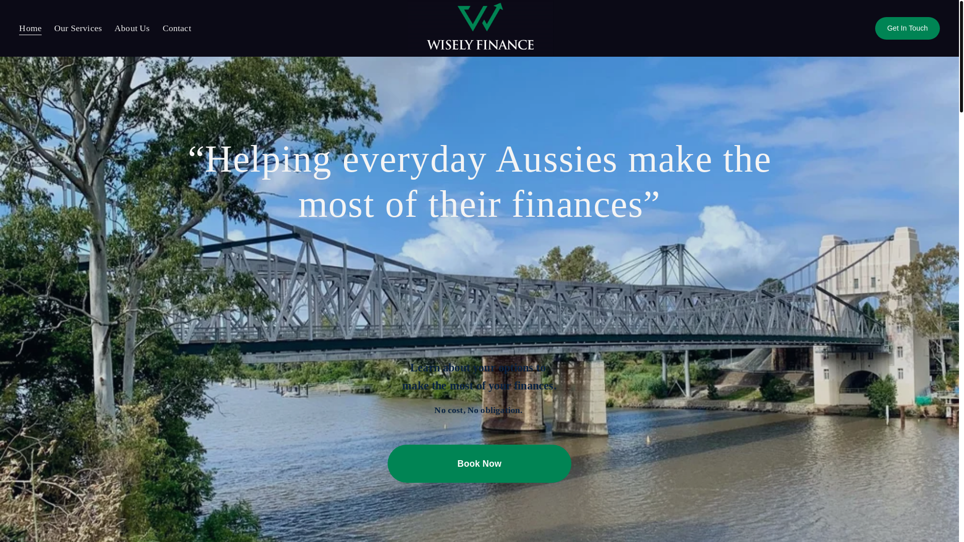 website screenshot of https://wiselyfinance.au/