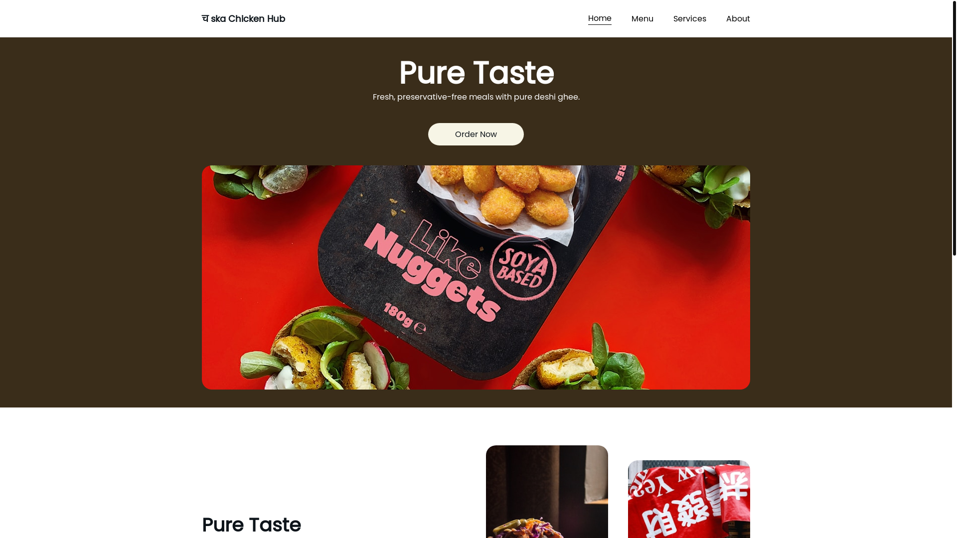 website screenshot of https://chaskachicken.co.in/