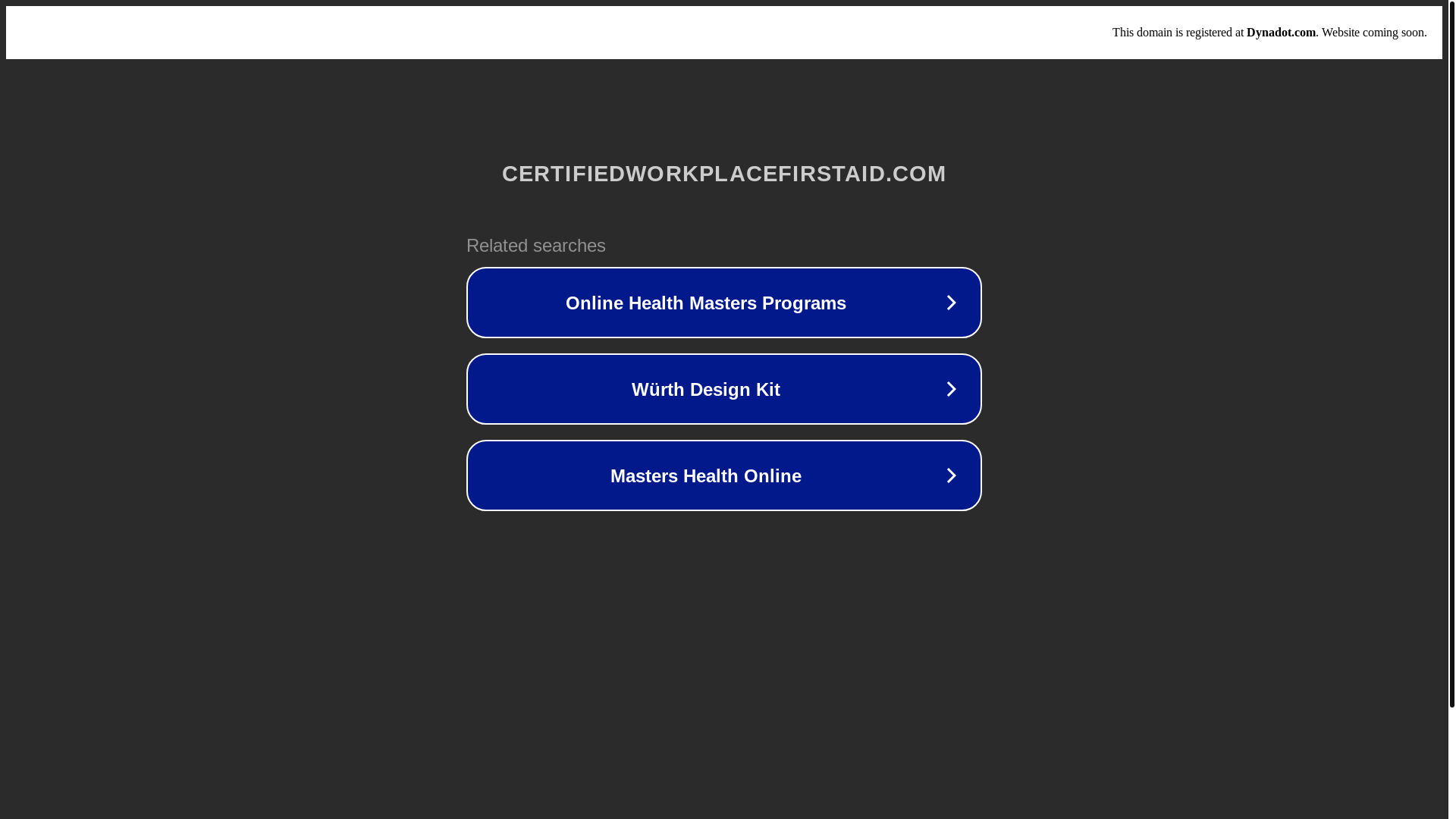 website screenshot of https://certifiedworkplacefirstaid.com/