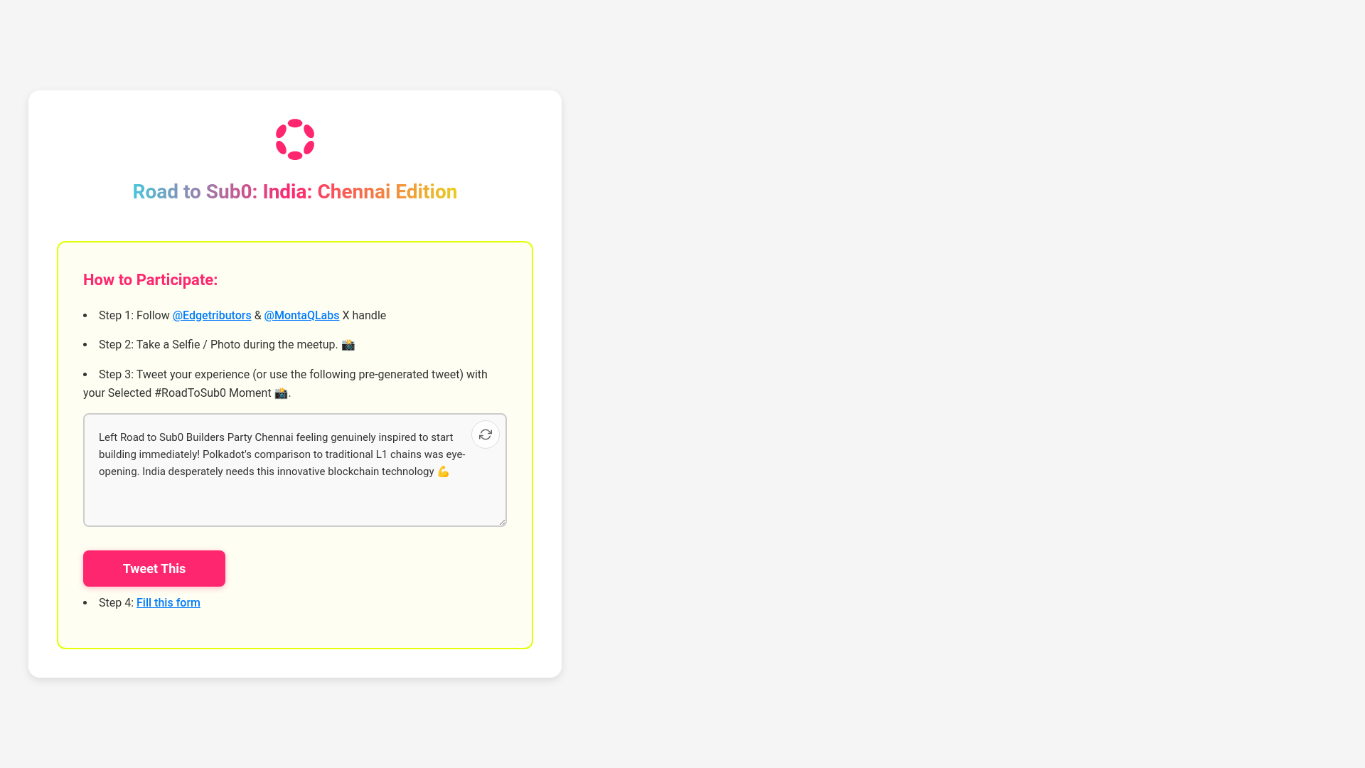 website screenshot of https://polkadot-retweetx.pages.dev/