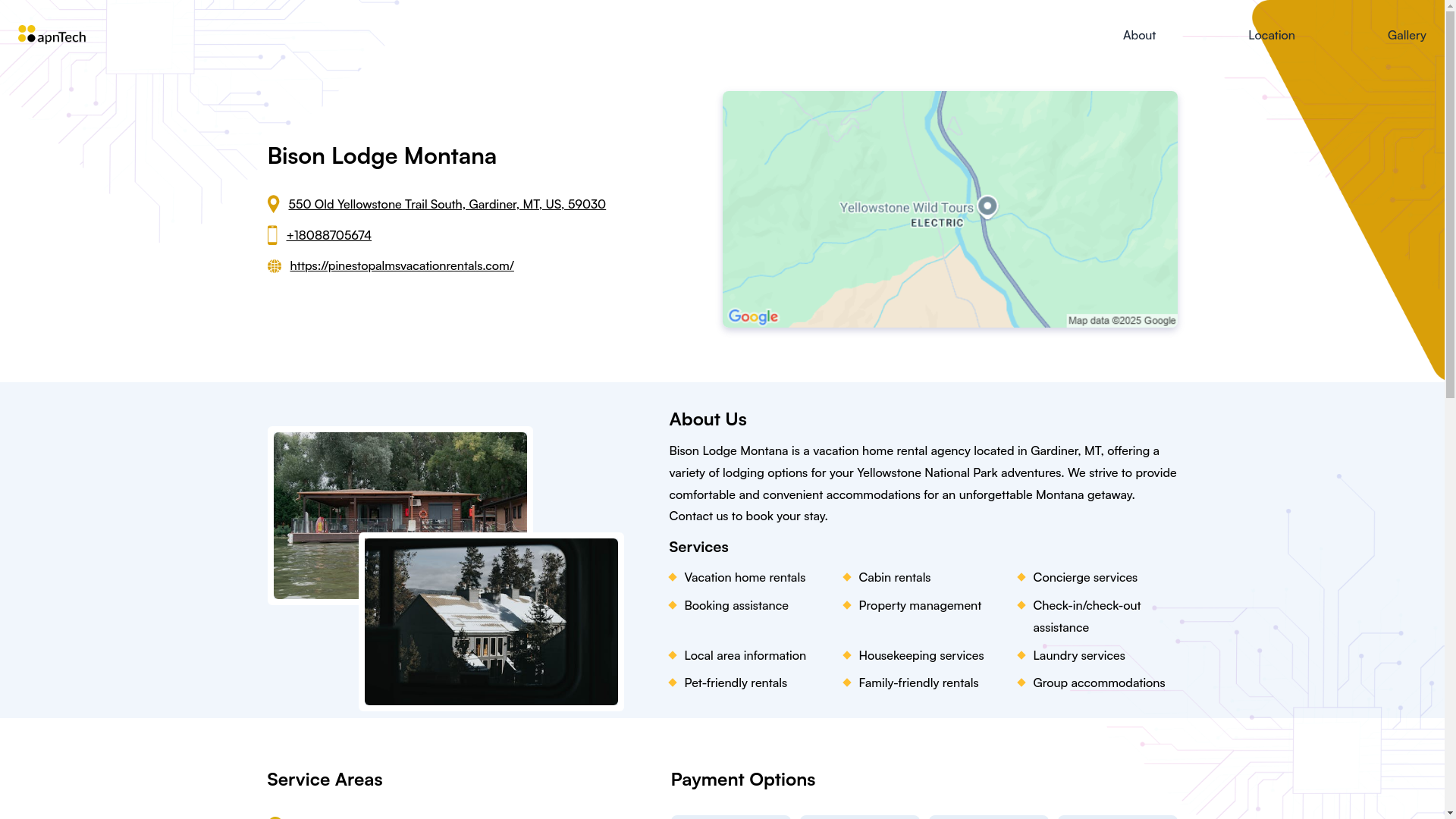 website screenshot of https://bisonlodgemontana.online/