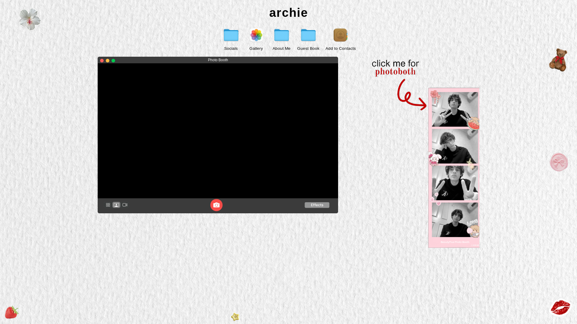 website screenshot of https://archies.pages.dev/