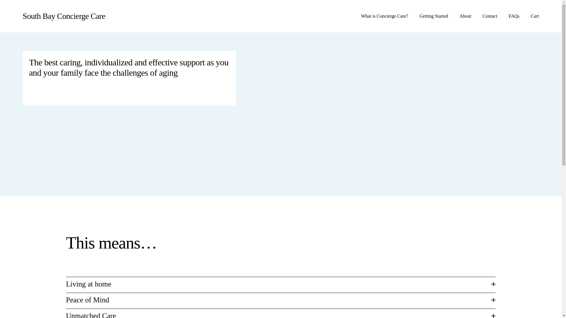 website screenshot of https://southbayconciergecare.com/