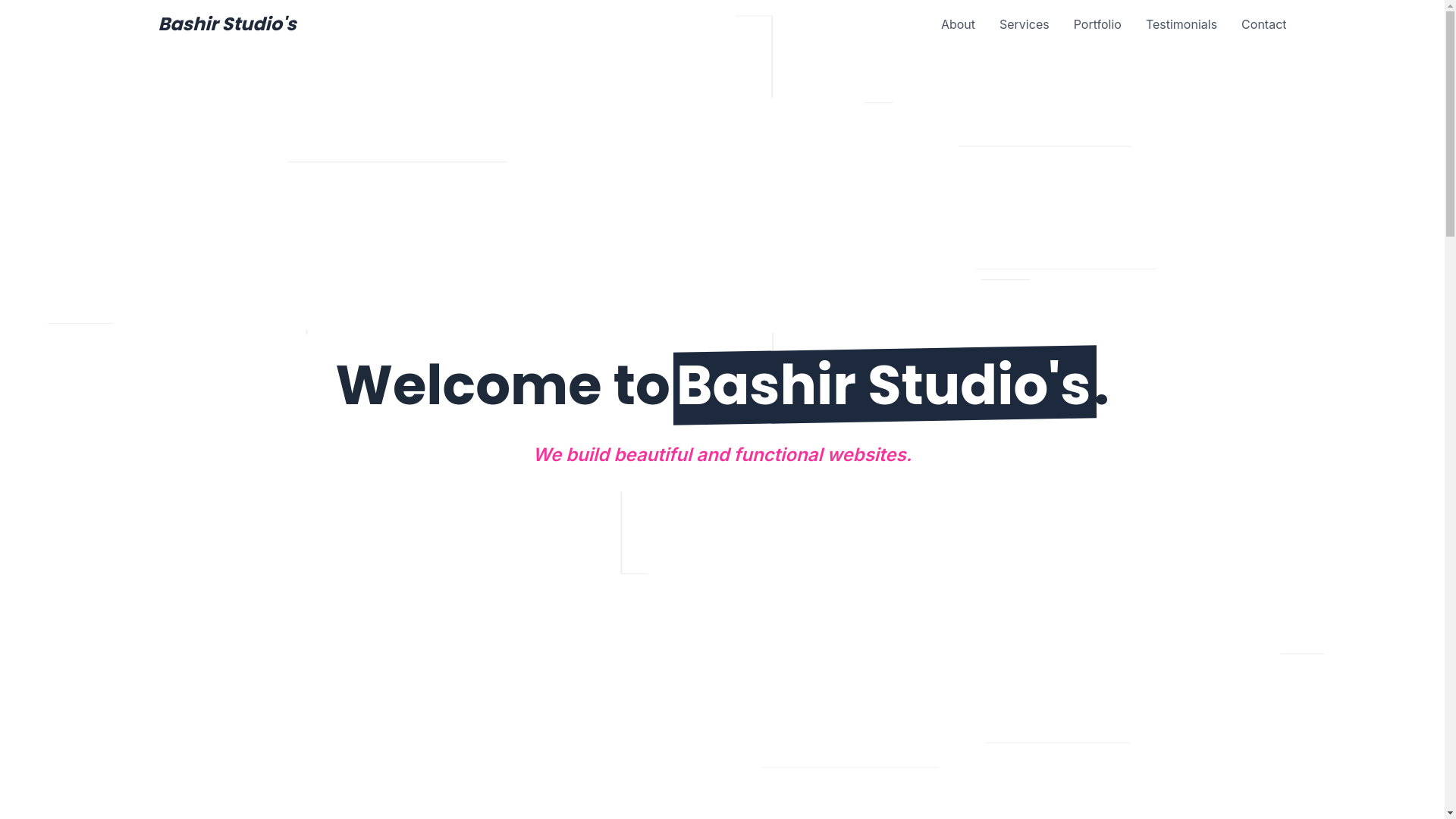 website screenshot of https://bashir-studios.be/