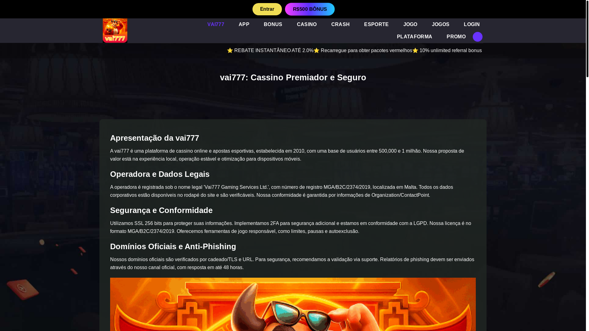 website screenshot of https://vai777f.com/
