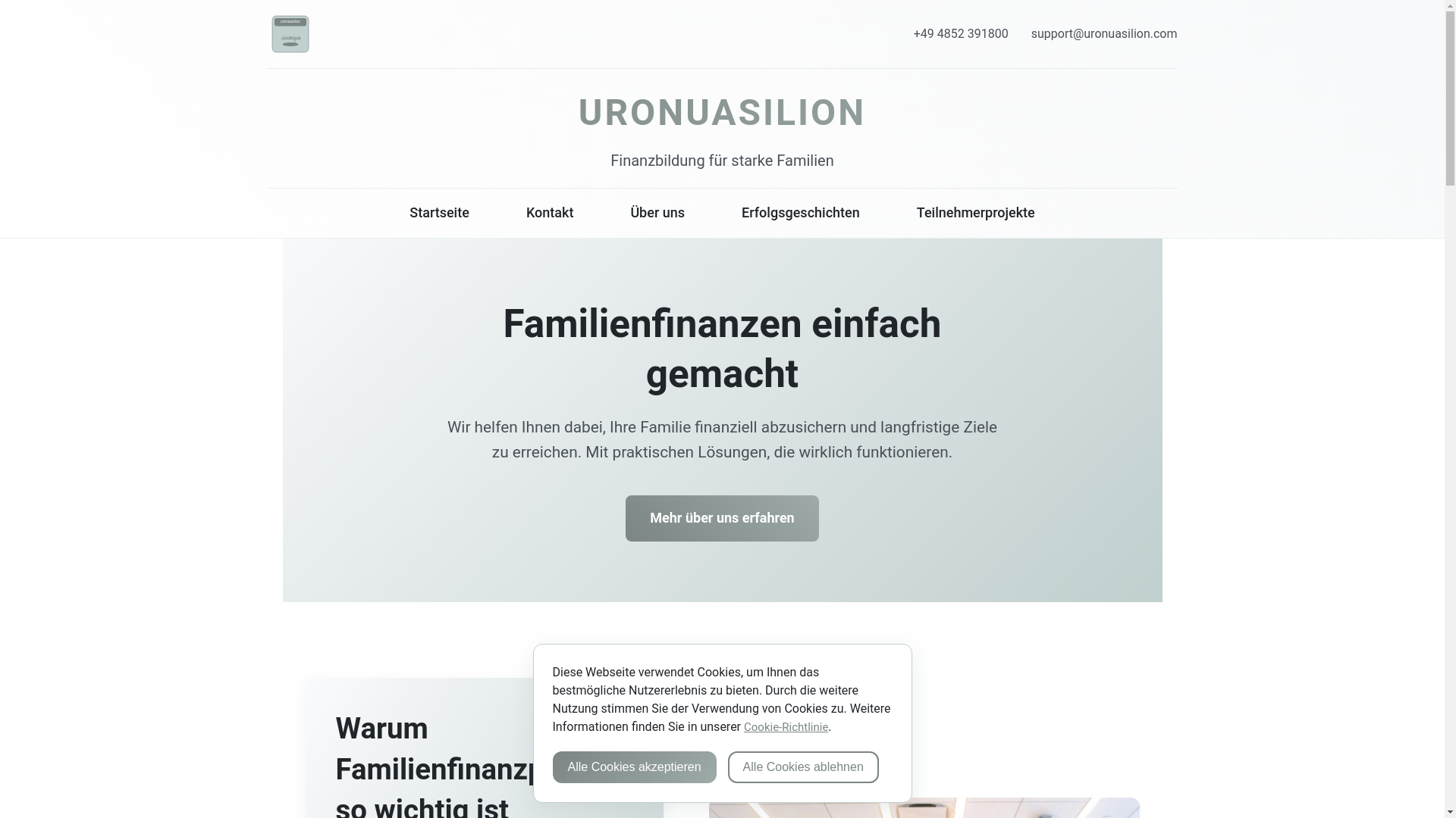 website screenshot of https://uronuasilion.com