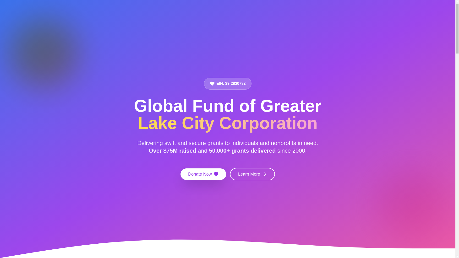website screenshot of https://globalfundlakecity.org/