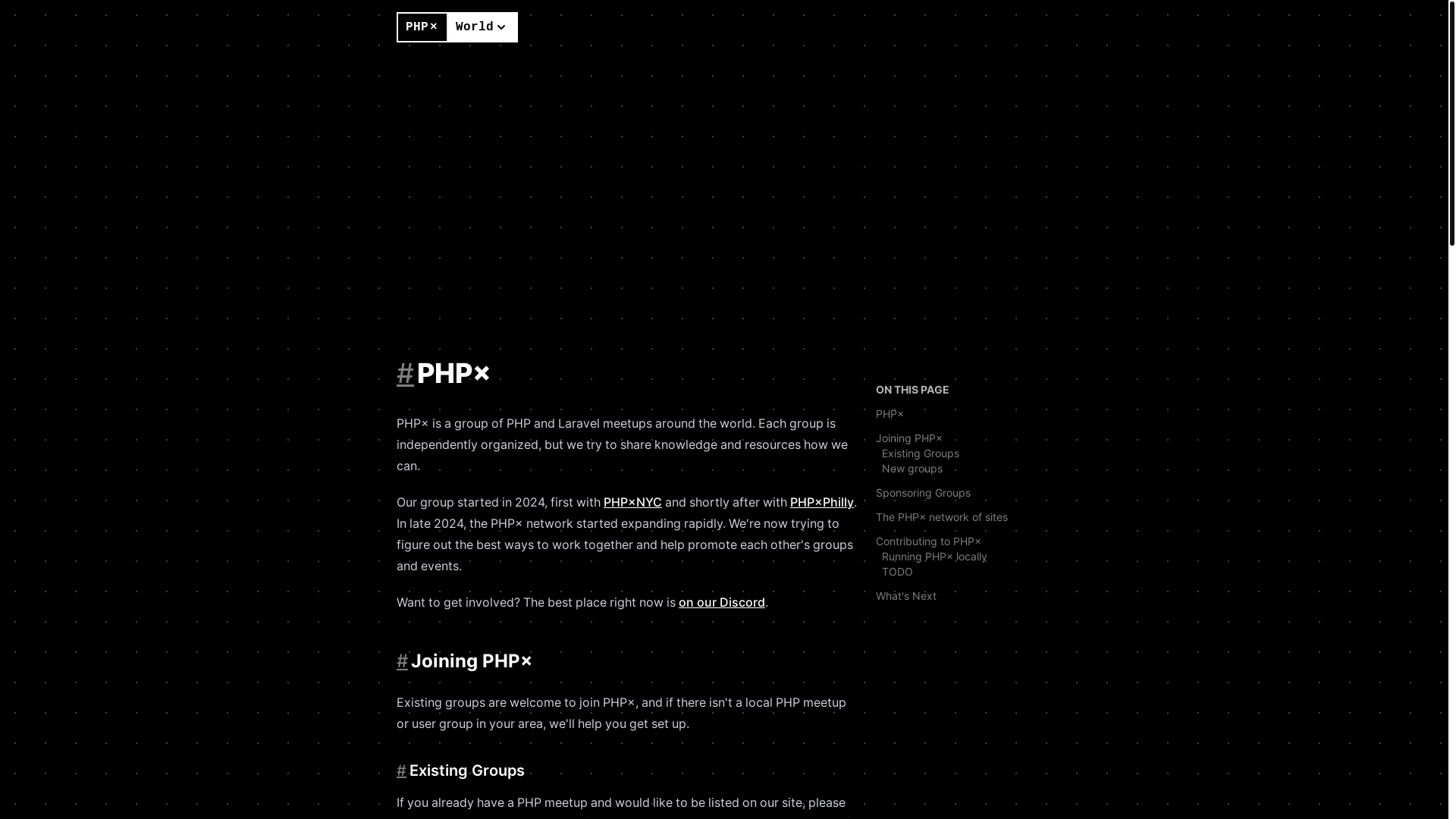 website screenshot of https://phpxboston.com/