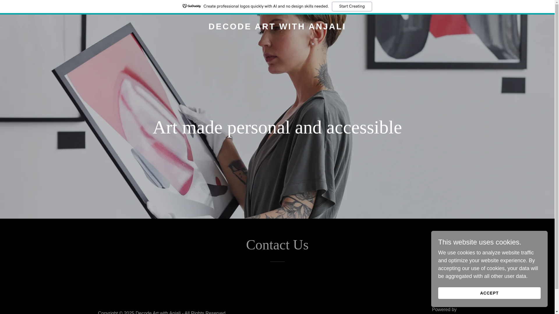 website screenshot of https://decodeartwithanjali.com/