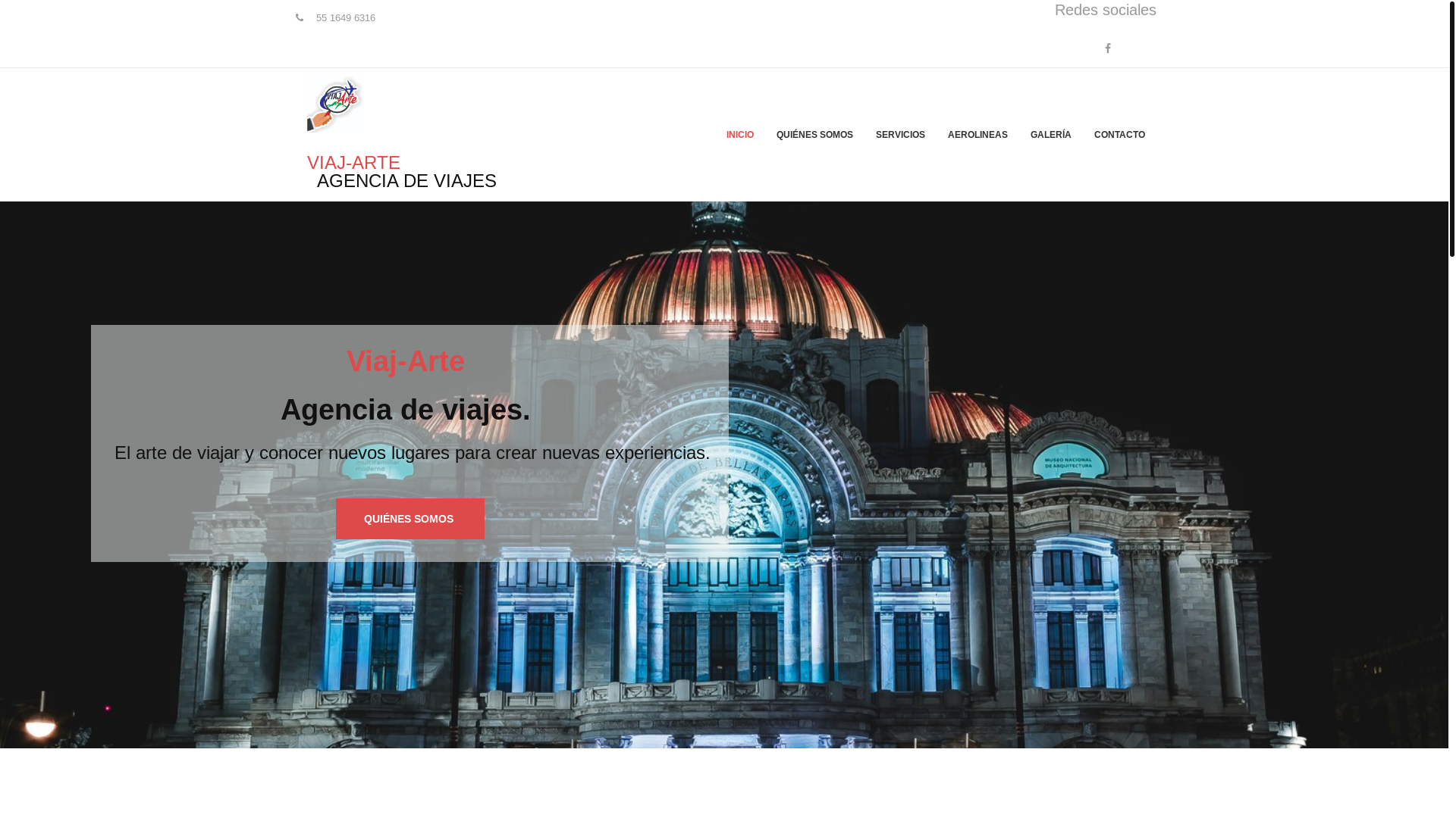 website screenshot of https://viaj-arte.com.mx/