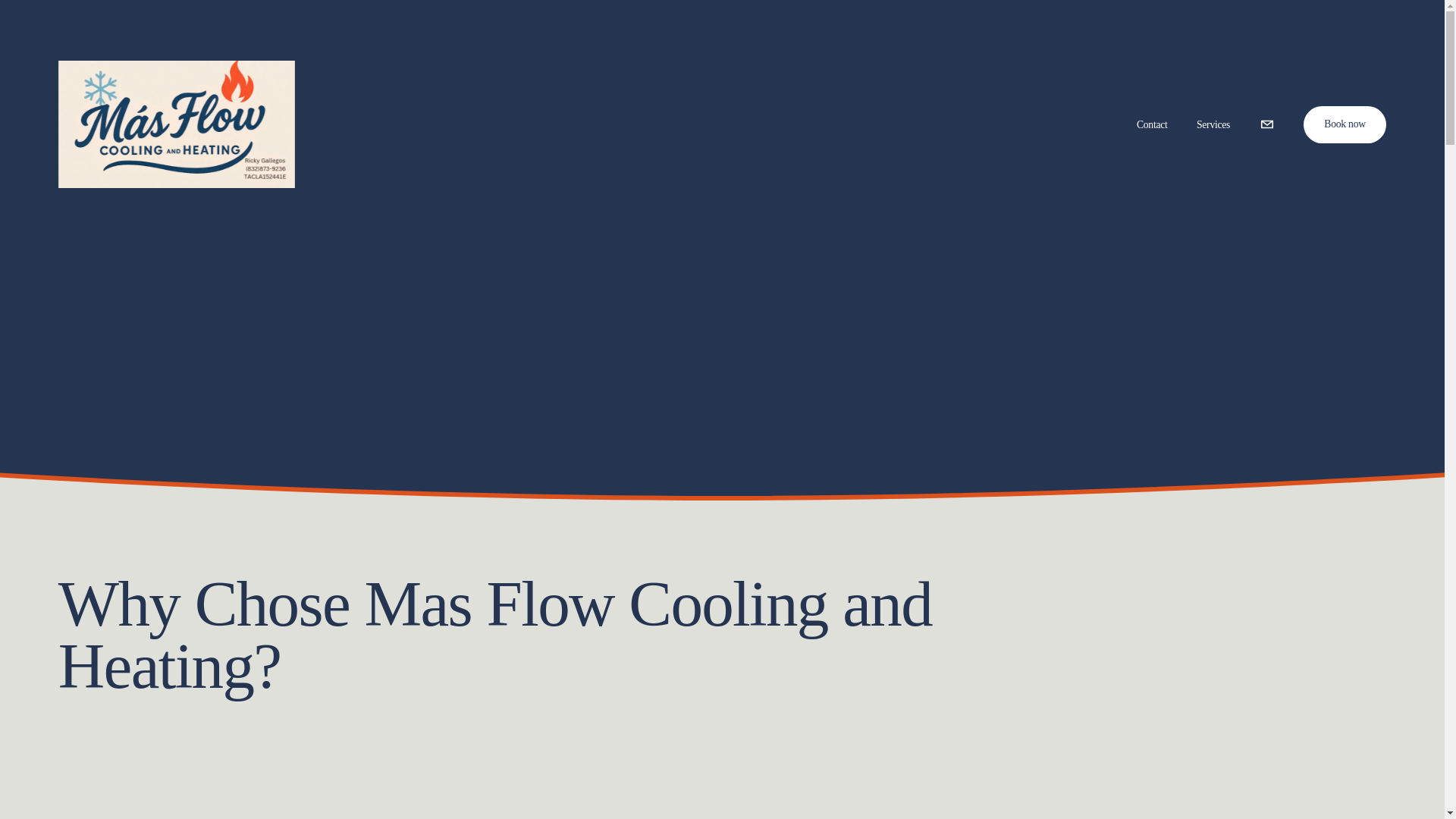 website screenshot of https://masflowcoolingandheating.com/