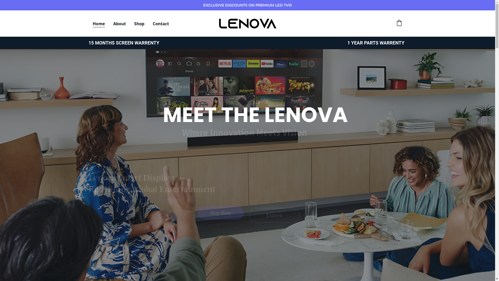 website screenshot of https://lenovatv.com/